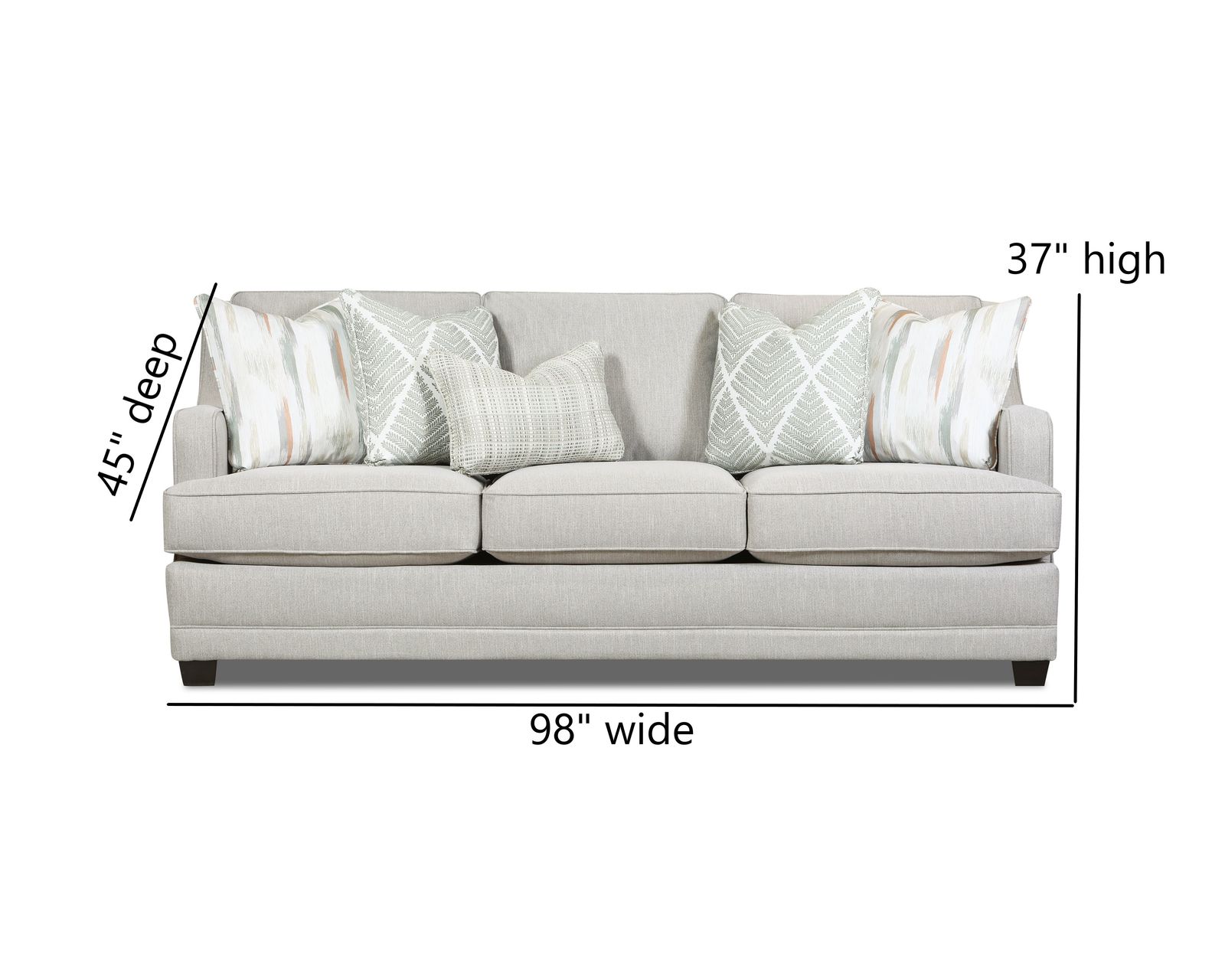 Charlotte Cremini 87" Sofa (includes pillows) - 7000-00KP - Image 2