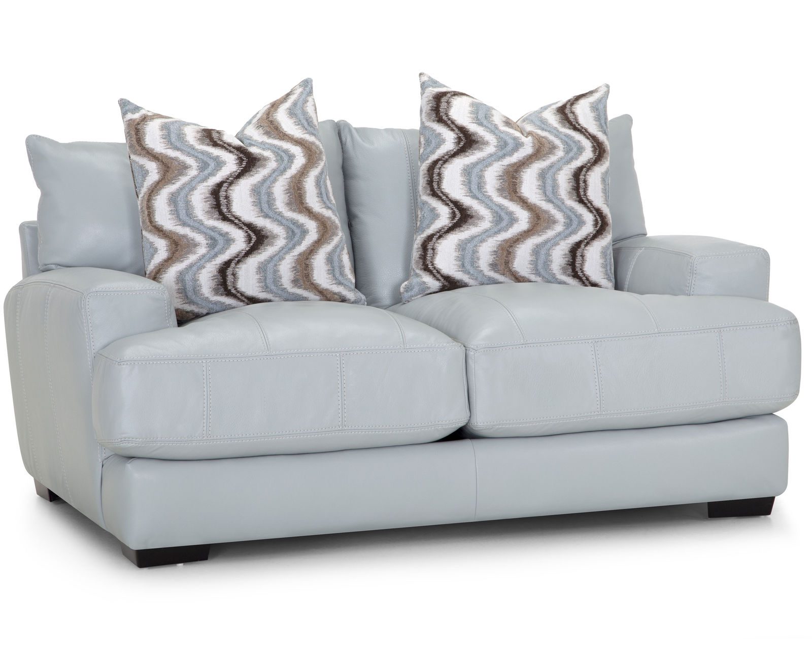 Valentia 909 Stationary Leather Sofa (87") Includes Pillows - Image 3