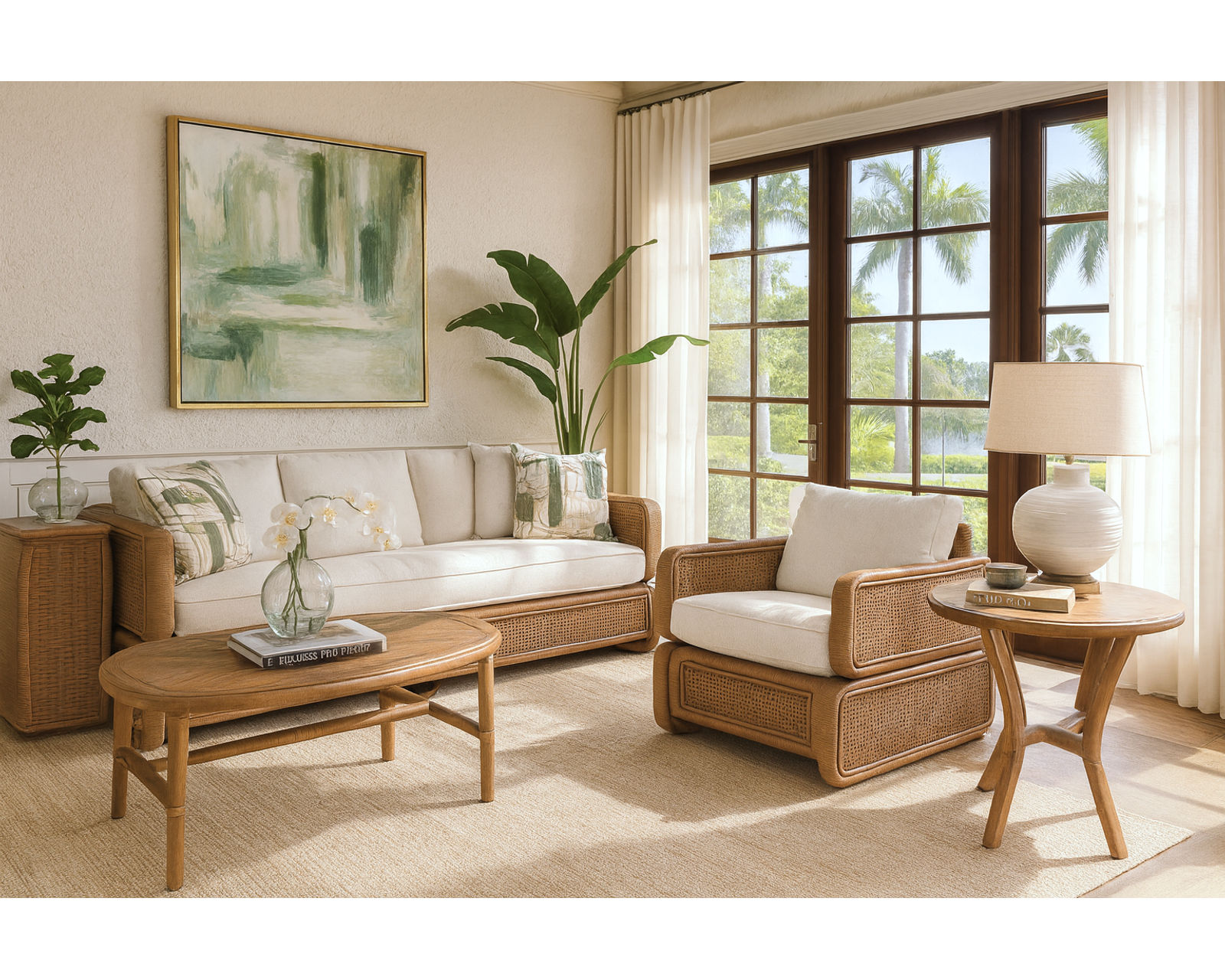 Bonnie 81" Rattan Sofa (+28 finishes +69 fabrics - Image 2