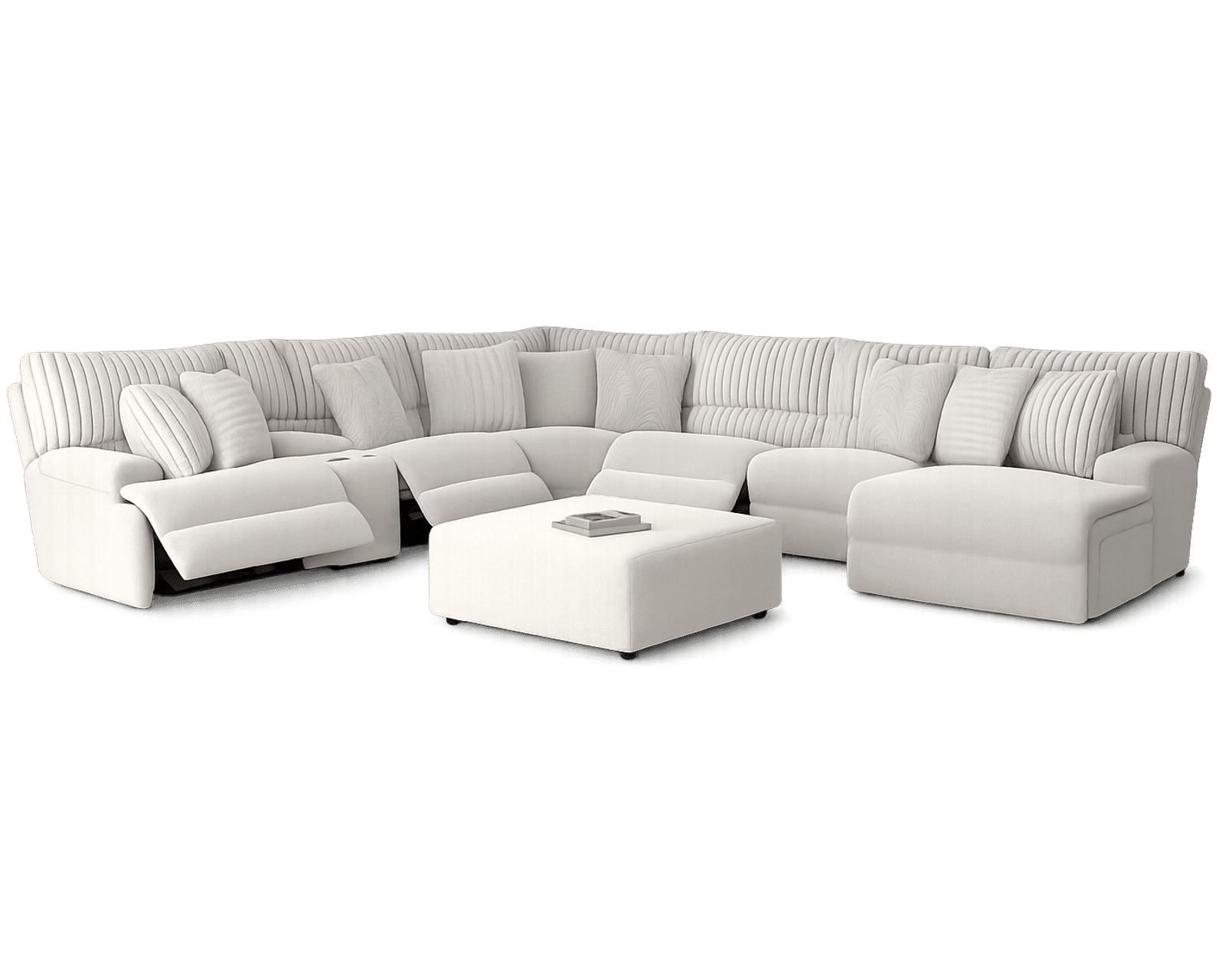 Carmen Deep Seat Power Headrest Power Reclining Sectional (includes pillows)