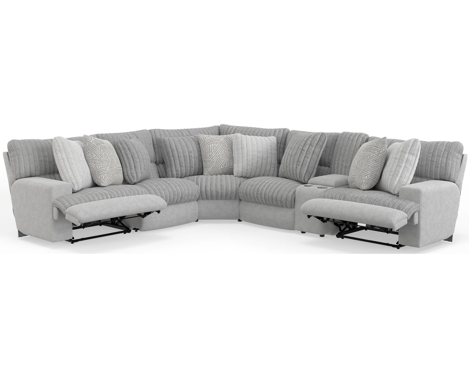 Abraxas Two Tone Modular Reclining Sectional (includes pillows) - Image 18