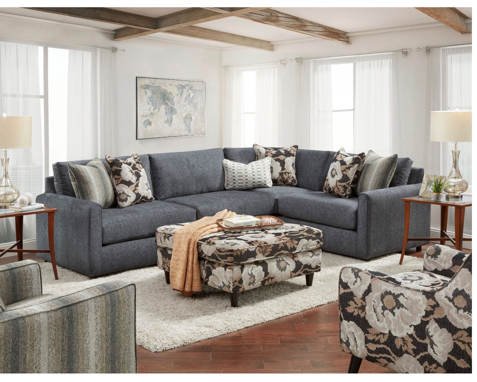 Argo Ash Two Piece Sectional (Includes Pillows) 124" x 83.5" - Image 2
