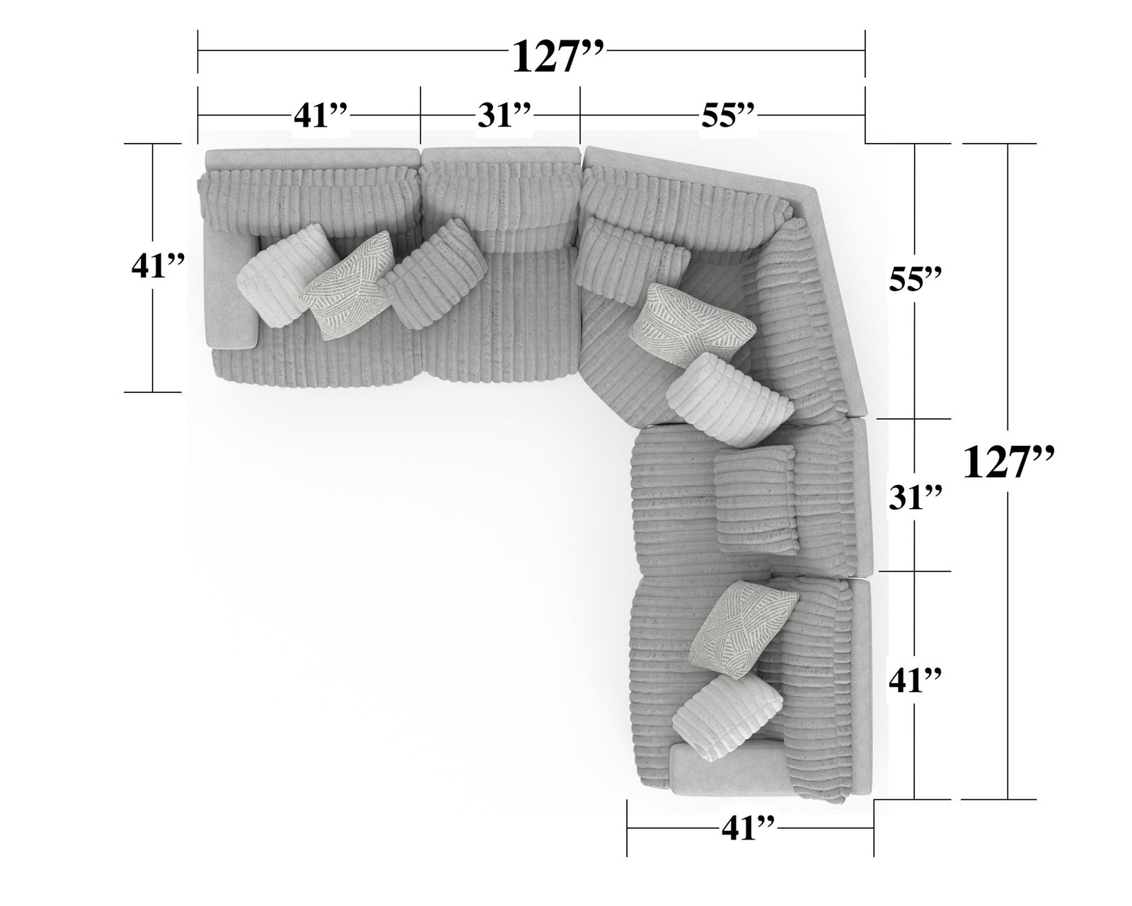 Abraxas Two Tone Modular Reclining Sectional (includes pillows) - Image 16
