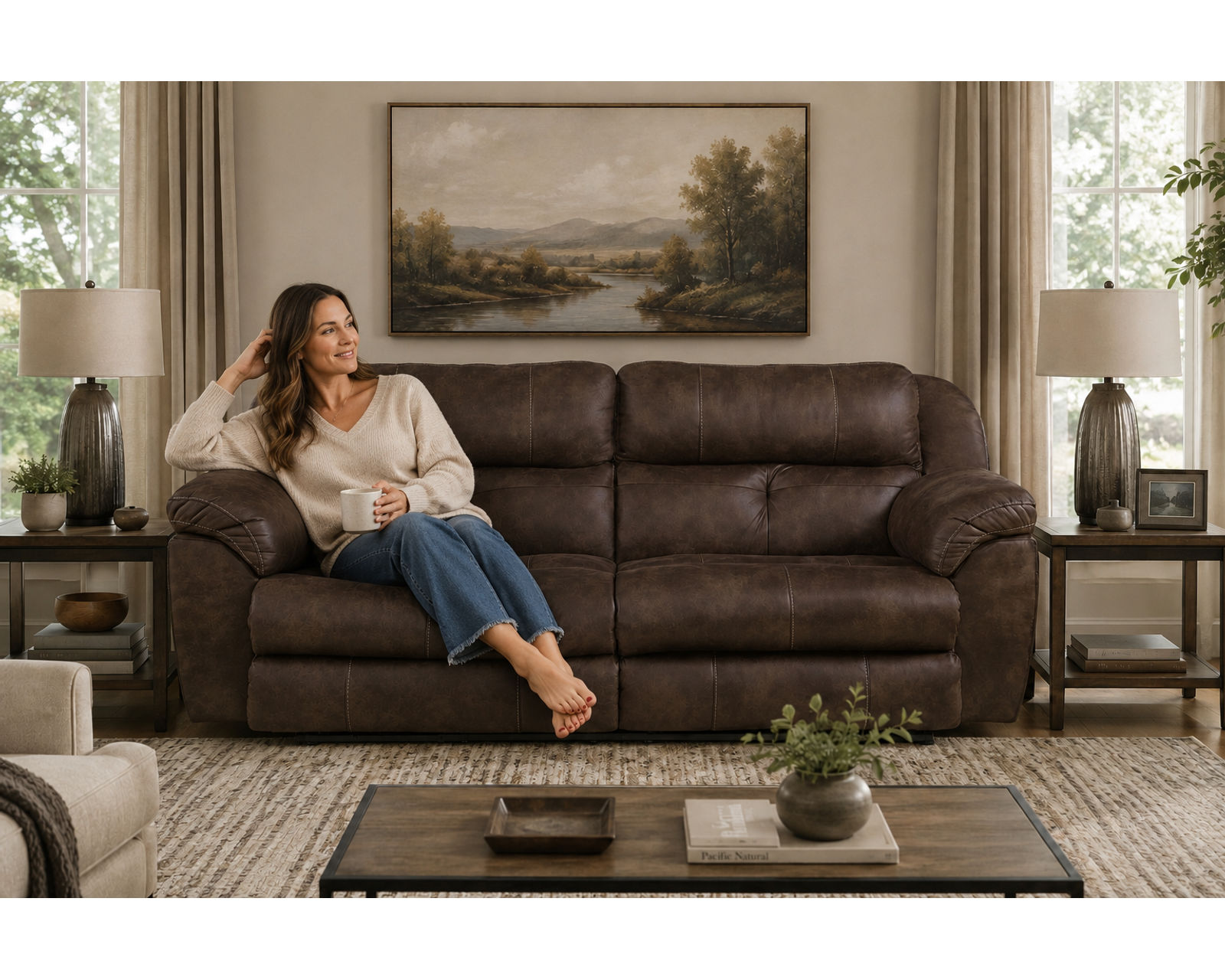 Ferrington 90" Power Headrest Reclining Sofa (Choice of Colors) - Image 5