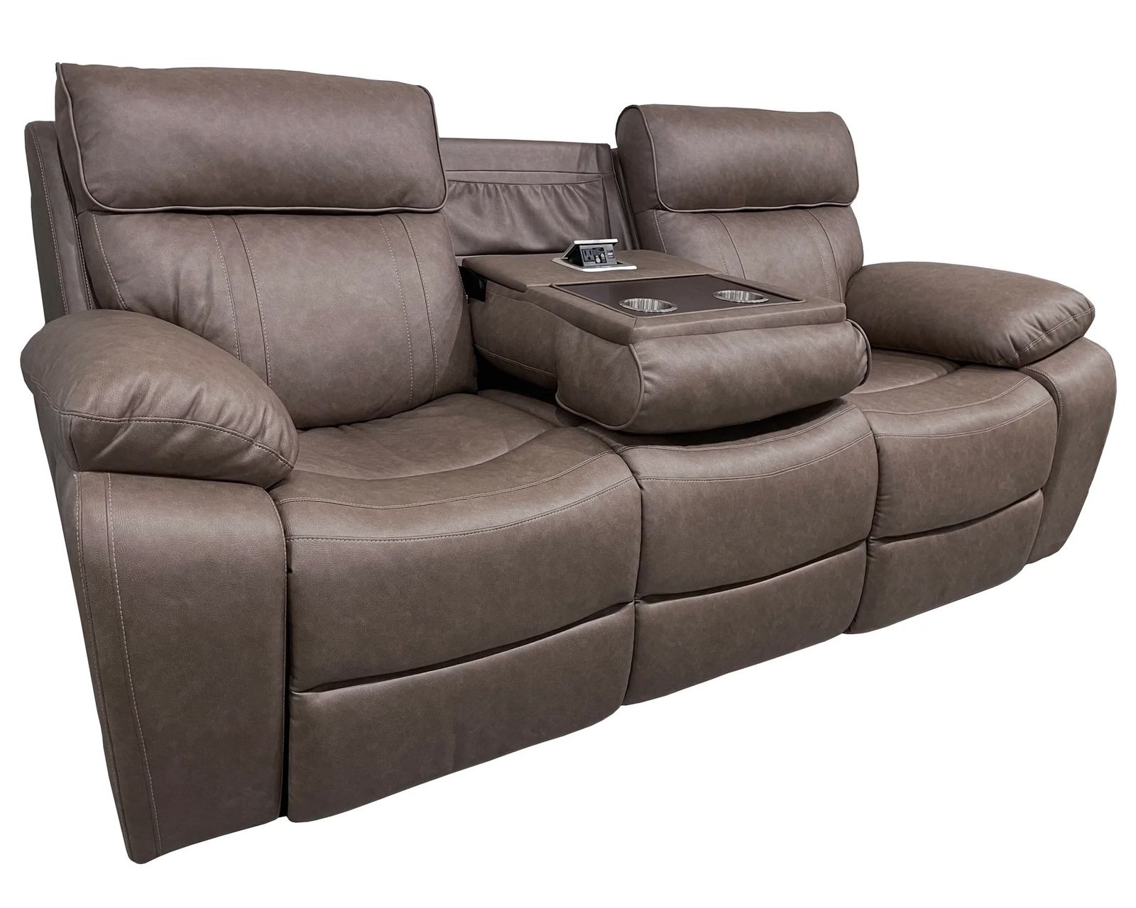 Theon 88" Reclining Sofa w/ Drop Down Table (In stock - Fast shipping) - Image 7