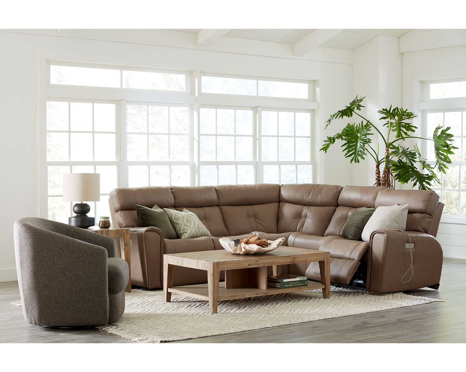 Acacia 41080 Power Headrest Power Reclining Sectional (+100 leathers) - Image 3