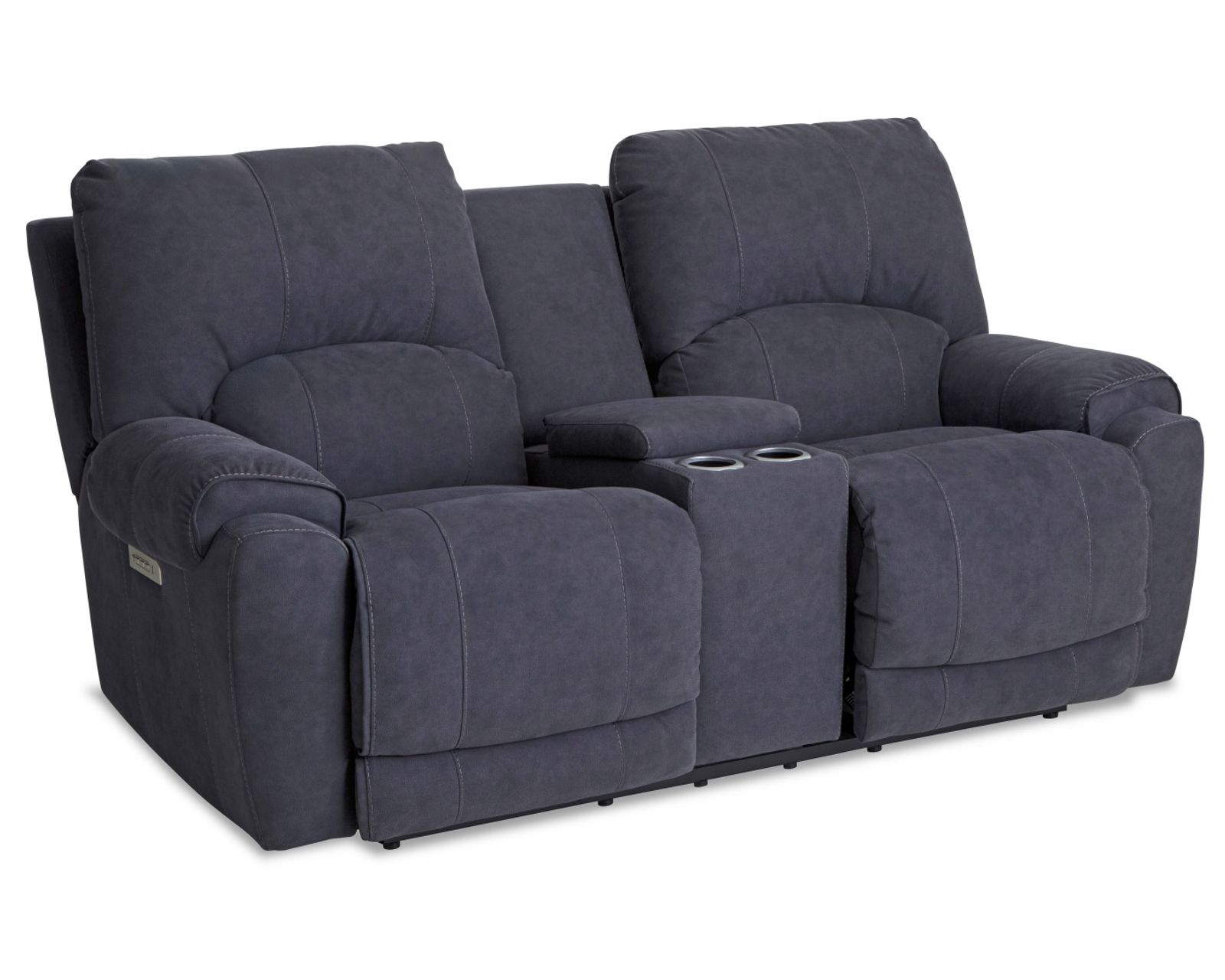 Havana Zero Gravity Triple Power Reclining Console Loveseat Navy (In stock)