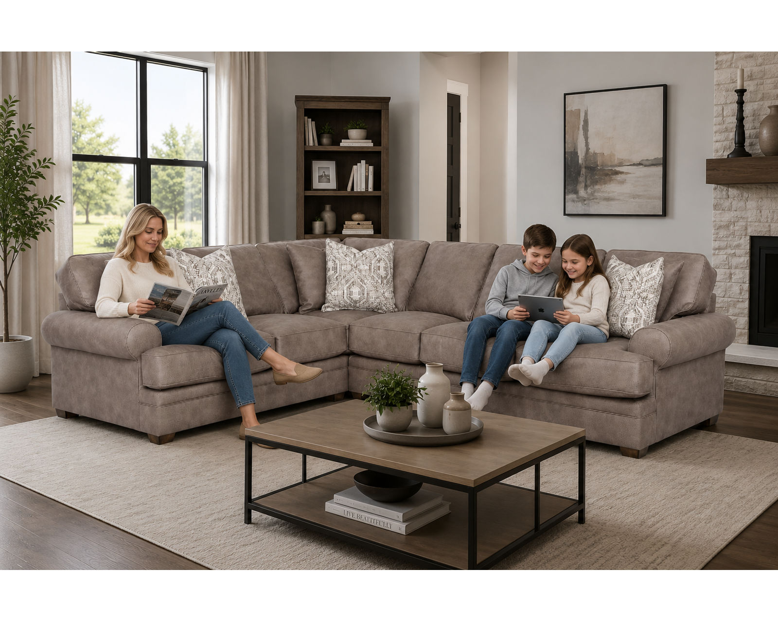 Brighton Two Piece Sectional (Includes Pillows) - Image 6