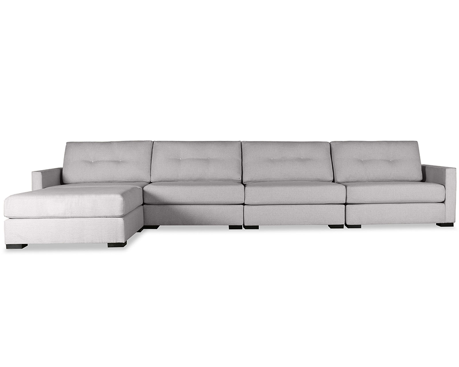 Chester Buttoned 5 Pieces Modular Sectional w/ Chaise Left or Right (3 Colors Available) - Image 6