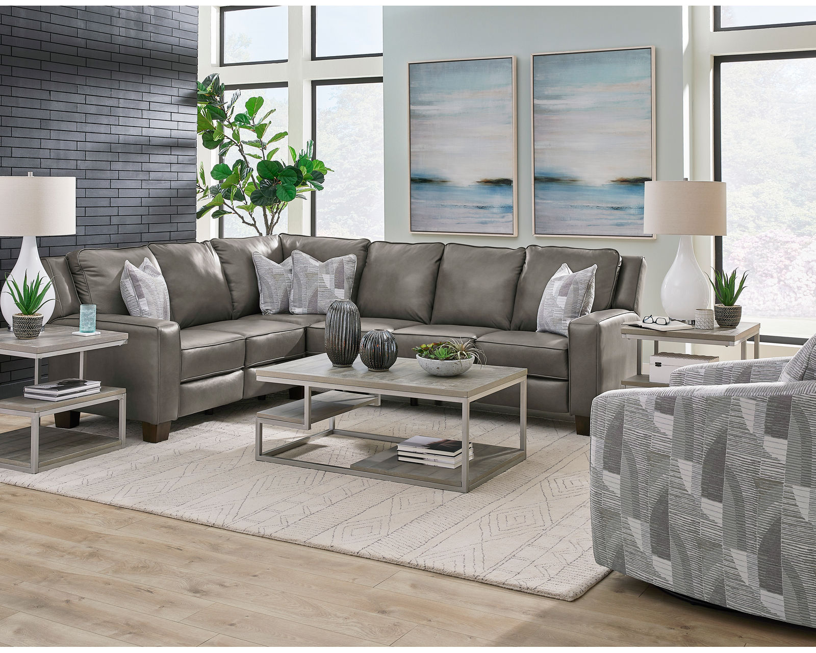 Primrose Hill 683 Power Headrest Power Reclining Sectional (+140 fabrics and leather) - Image 3