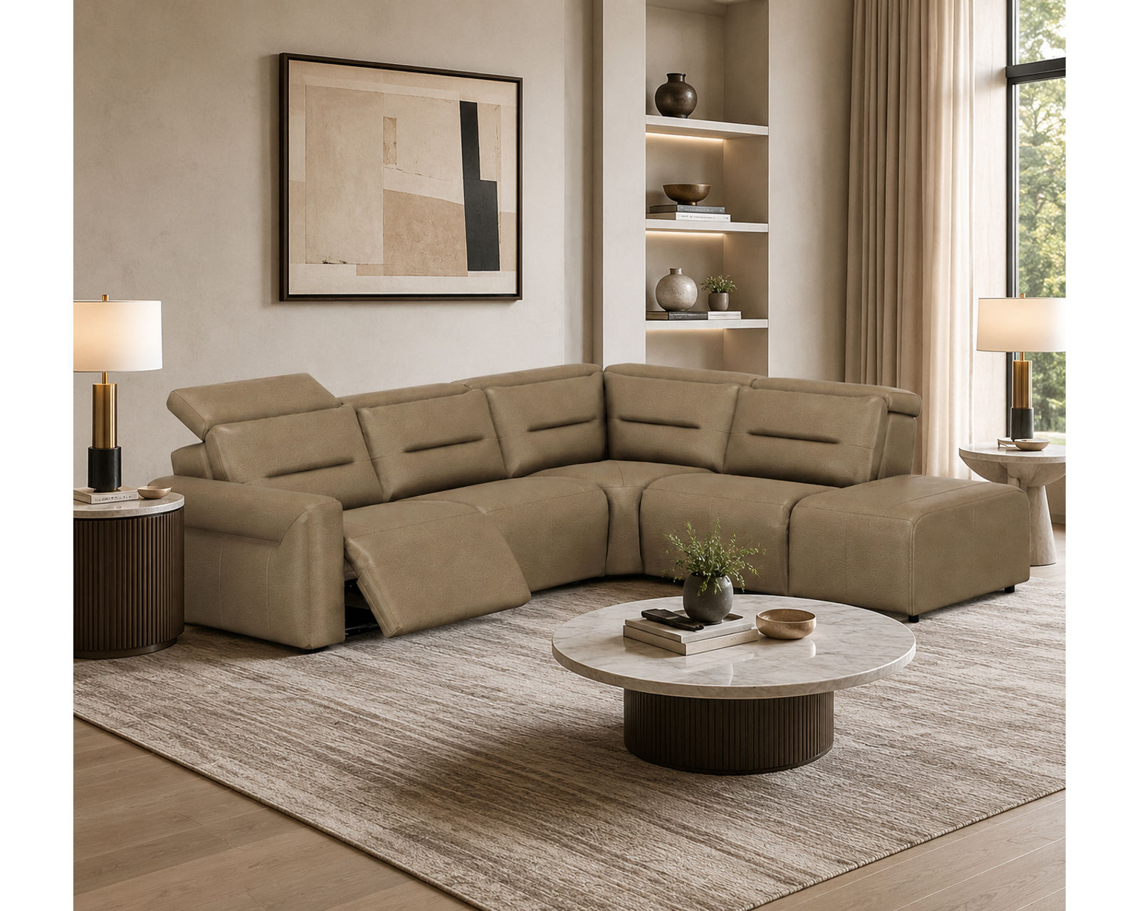 Hudson 3008 Power Headrest Power Reclining Sectional (standard and wide width) +140 leathers - Image 11