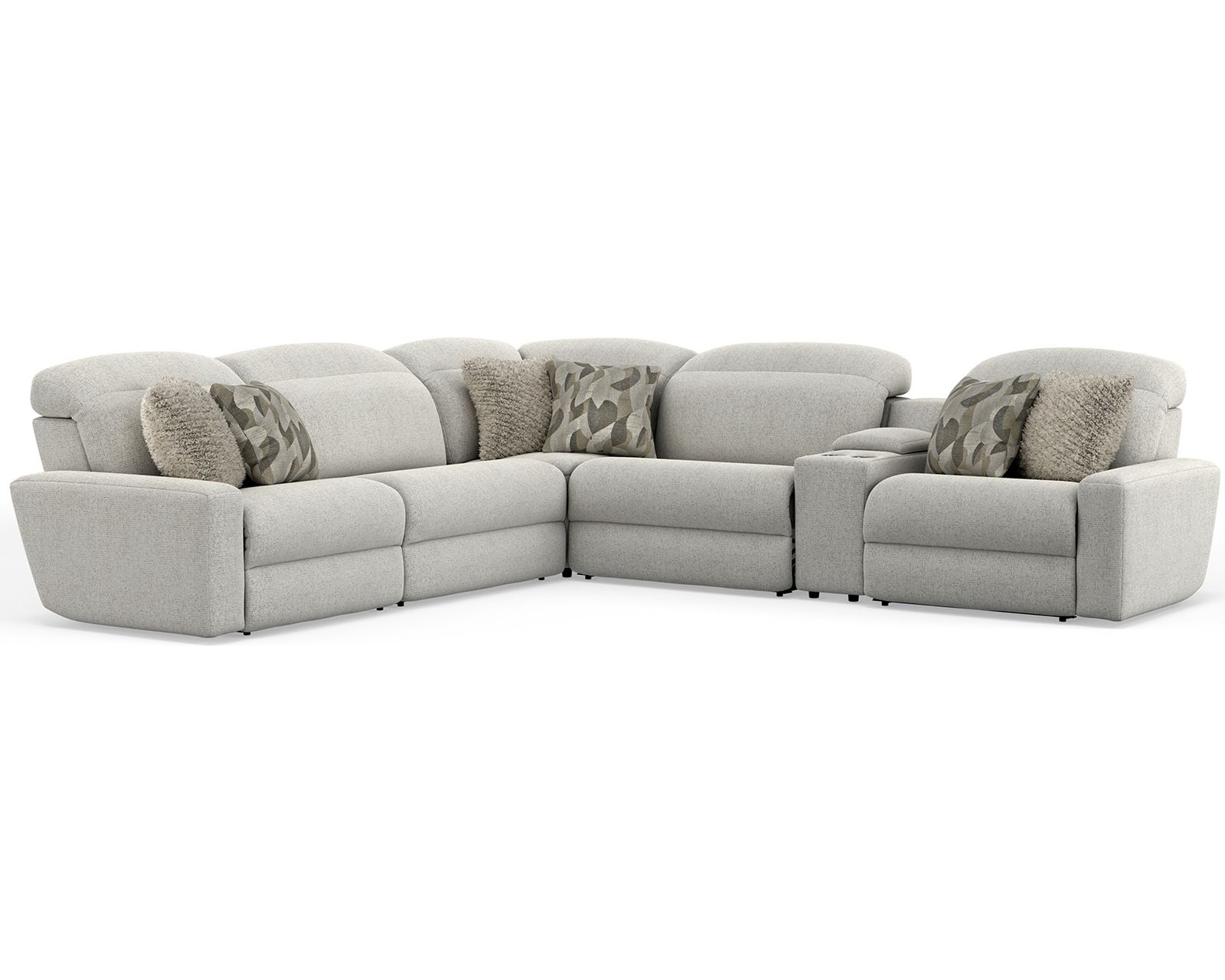 Terrence Modular Euro Styled Power Headrest Power Reclining Sectional (2 colors) - Image 2