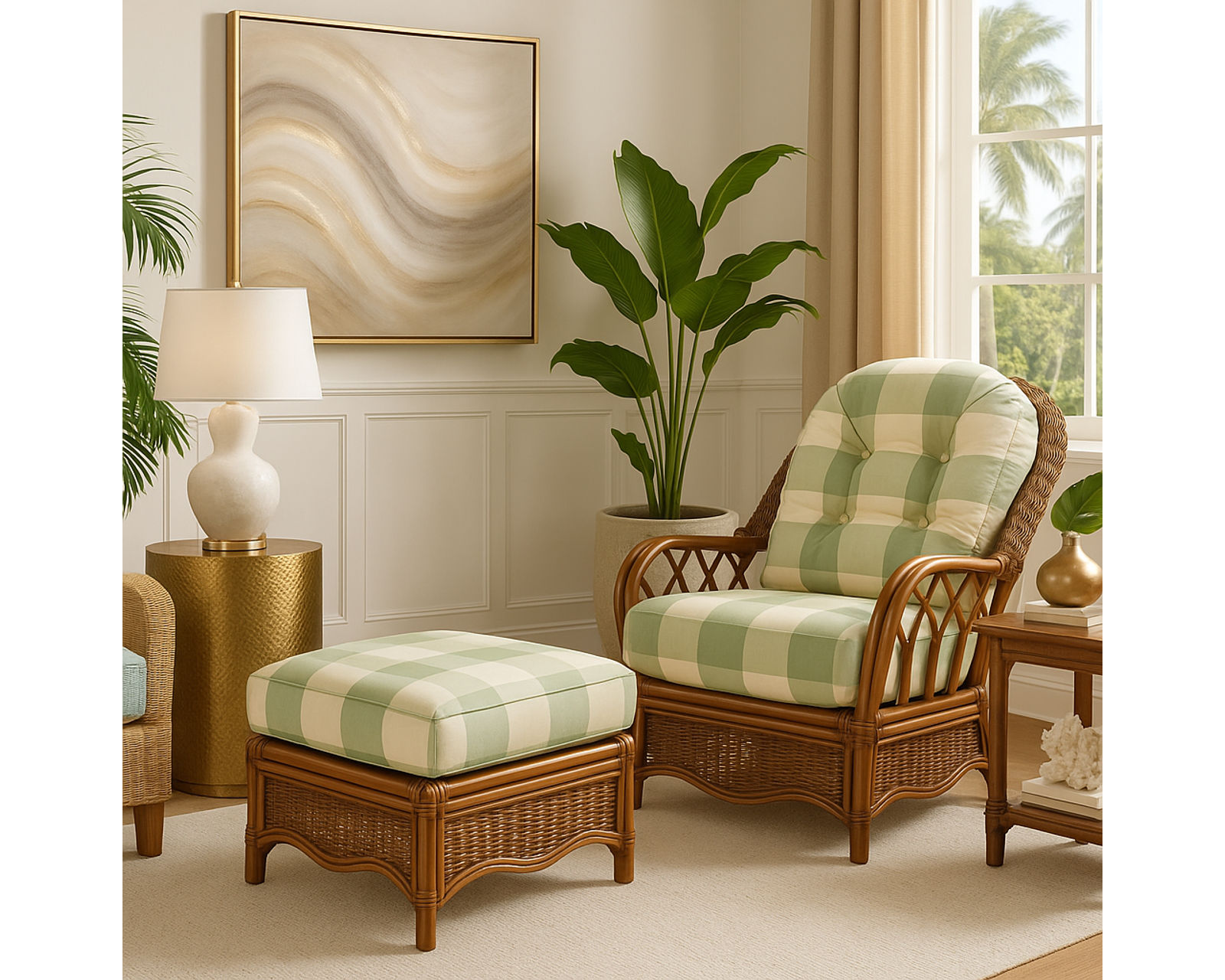 Everglade 76" Rattan Sofa White (+28 finishes - 69 fabrics) - Image 12