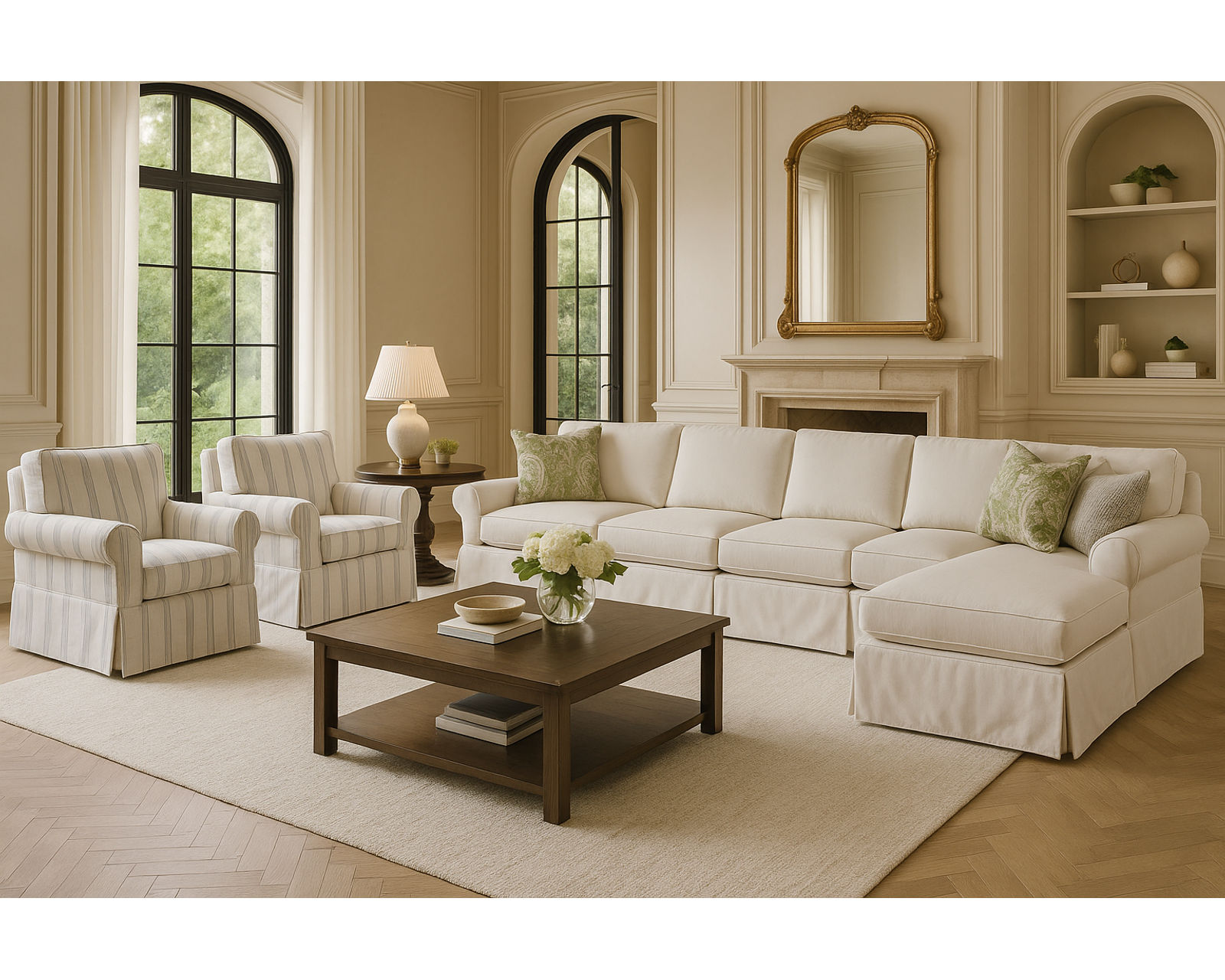 Bedford Slipcover Sectional (Choice of fabric) - Image 8