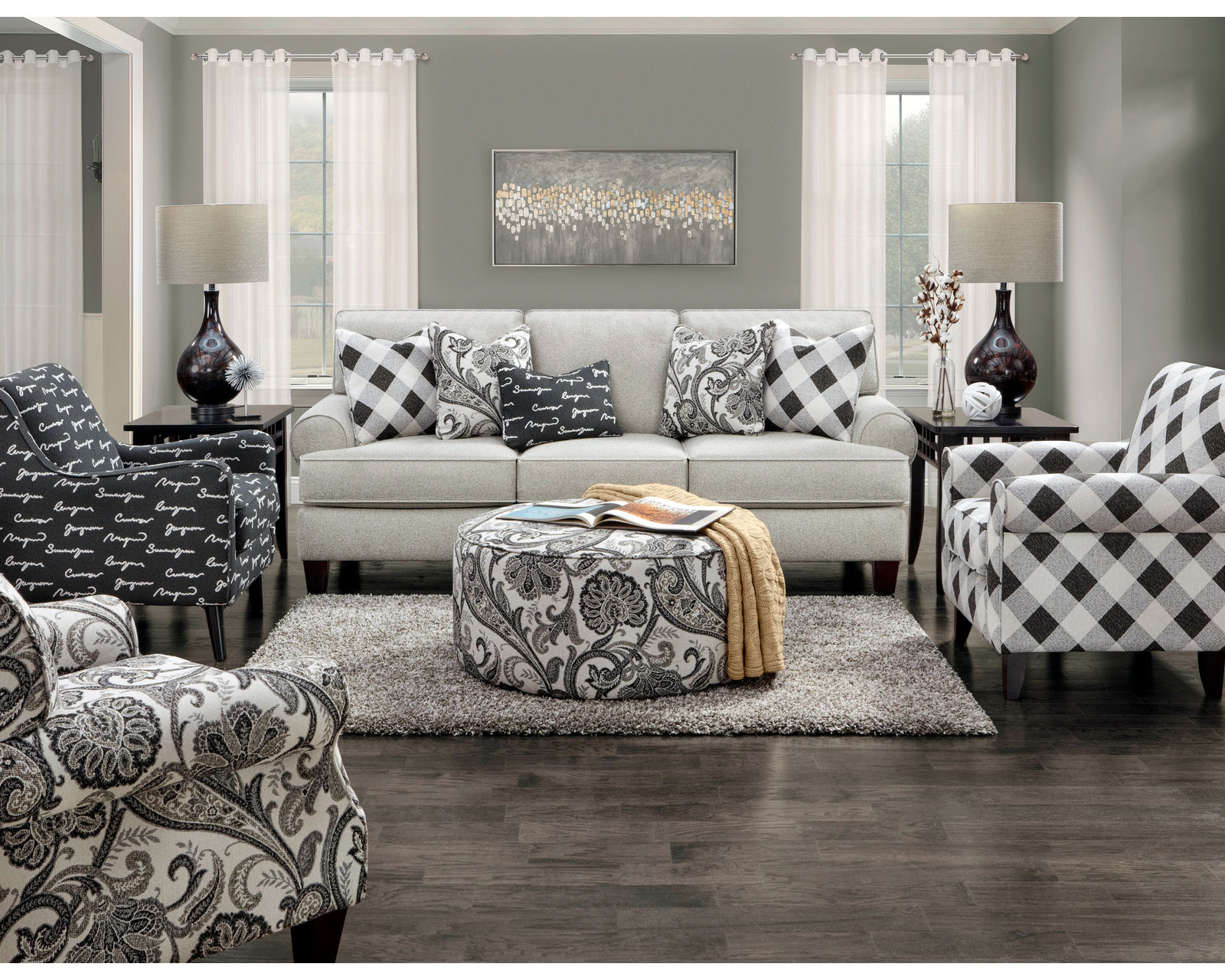 Shadowfax Dove 98" Sofa 4200-KP (performance fabric) - Image 7