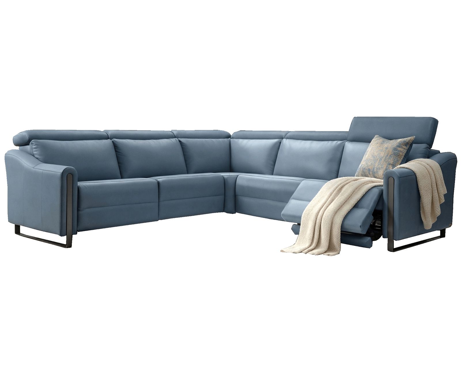 John F087 Power Headrest Power Reclining Sectional (standard and wide seat widths) +140 leathers