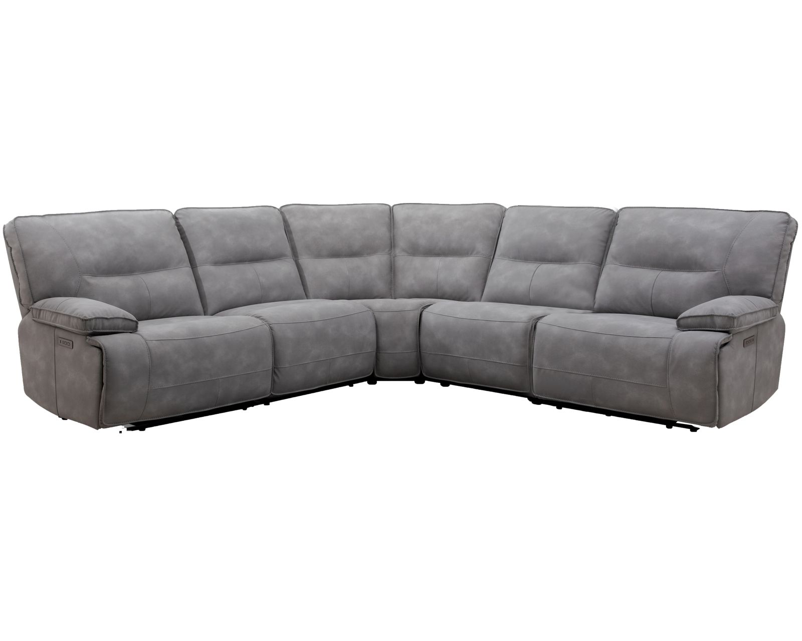 Gladiator 6 Piece Zero Gravity Power Headrest Power Reclining Sectional (Sky)