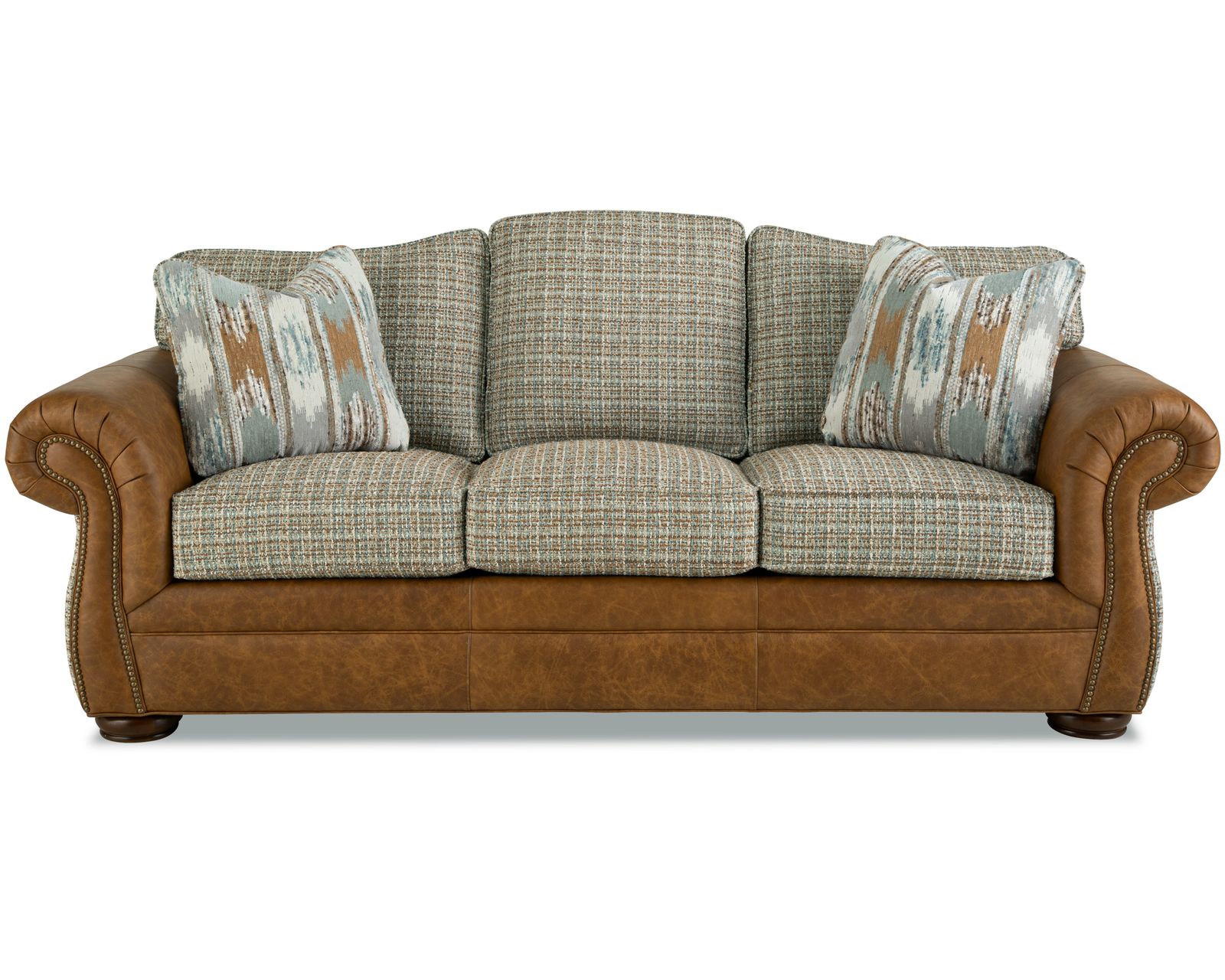 Grandover LF2685 Leather and Fabric Sofa (92")