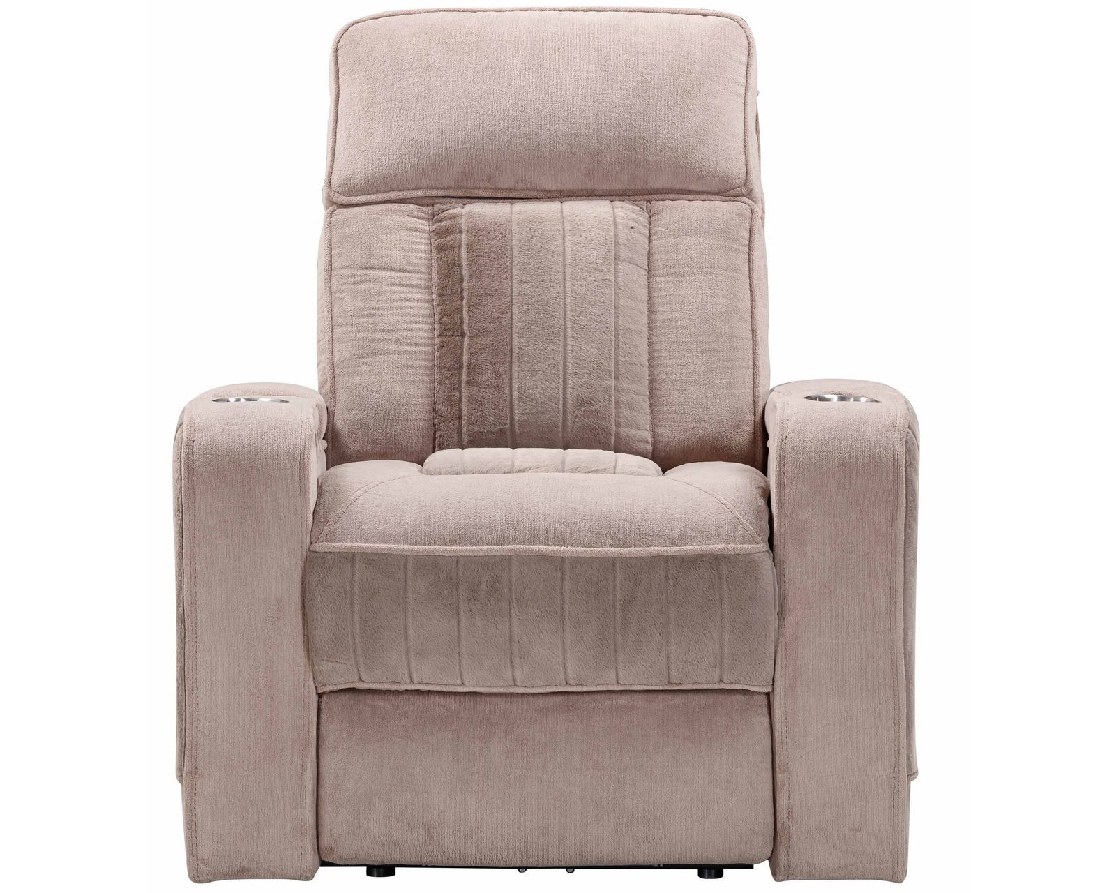 Equinox 85" Power Headrest Power Reclining Sofa w/ Drop Down Table Mushroom (In stock - Fast Shipping - Image 14