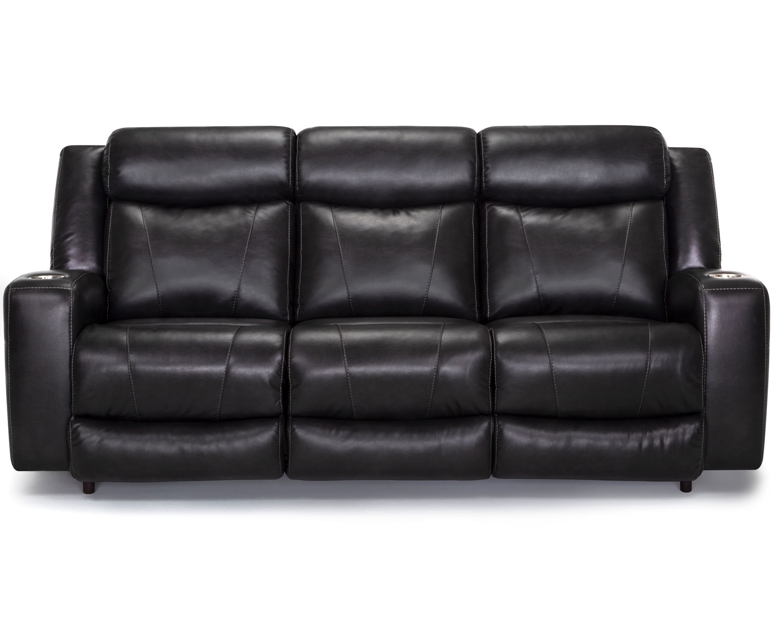 Carver 91" Power Headrest Power Reclining Sofa with Cupholders & USB Fold Down Table (Leather Like Fabric) - Image 10
