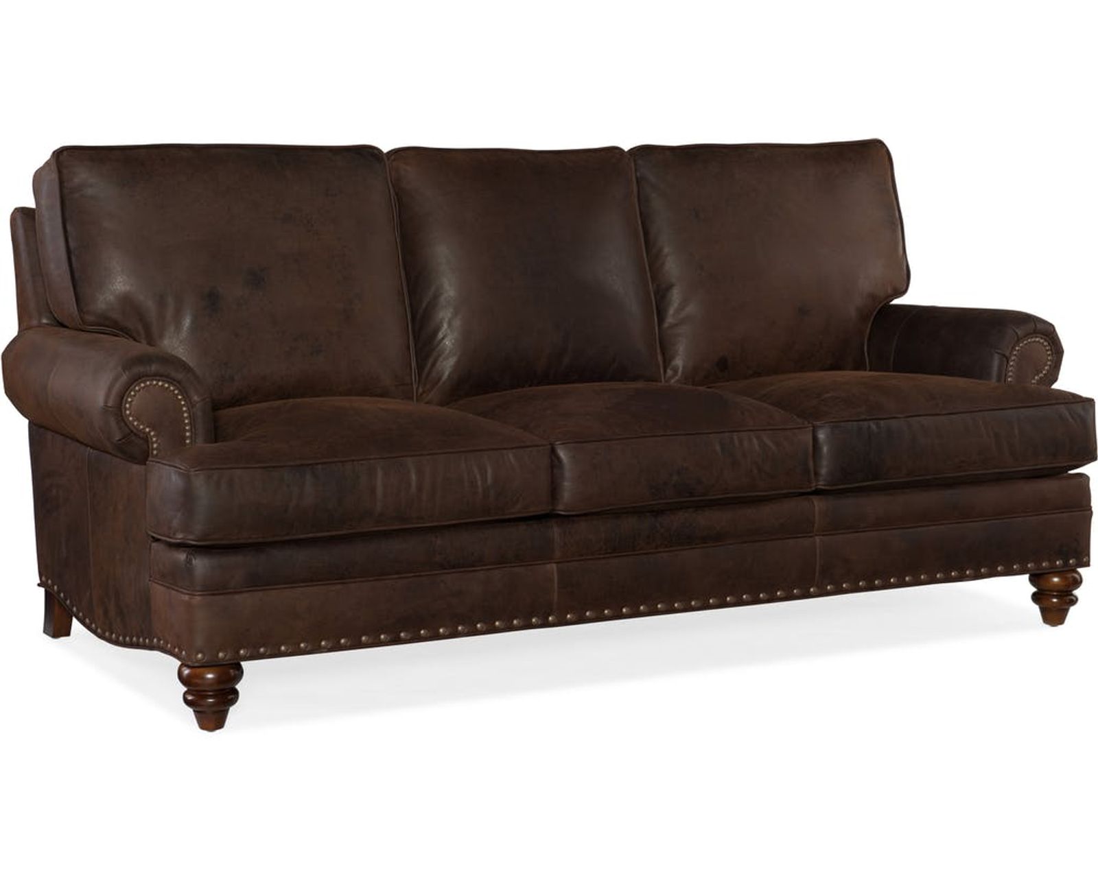 Carrado Leather Stationary Sofa ( 8-Way Hand Tied)