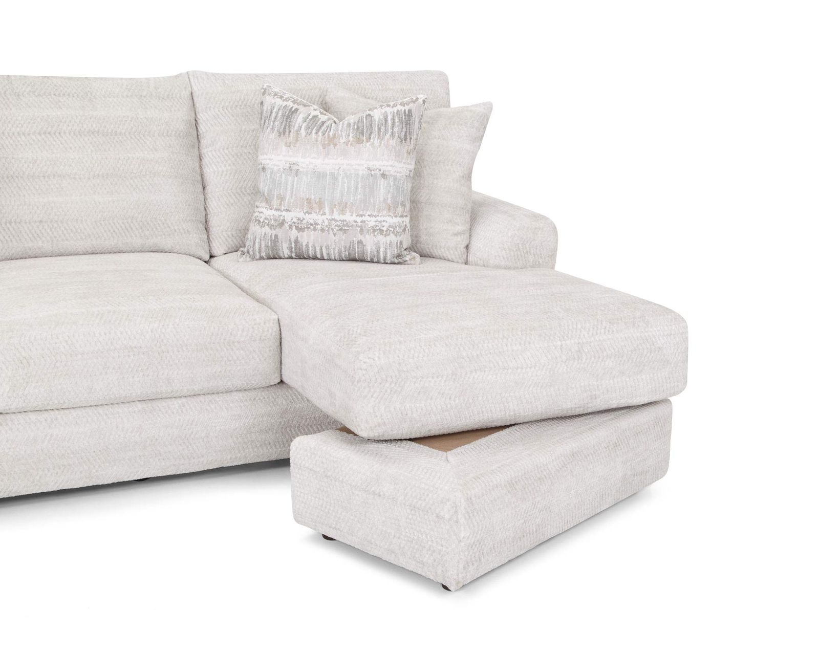 Nash 101" Sofa with Reversible Chaise (Includes Pillows) - Image 6