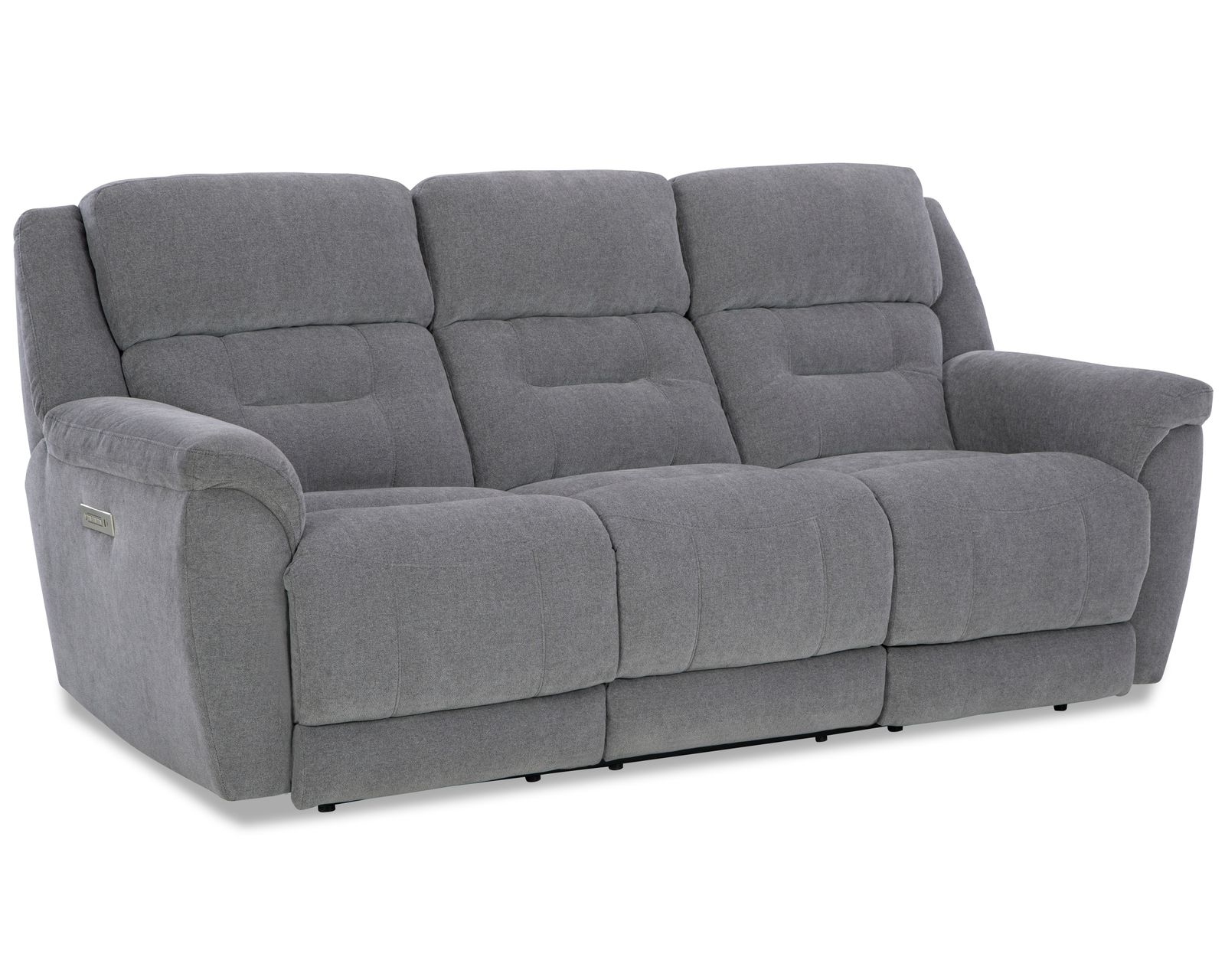 Knockout 89" Zero Gravity Triple Power Reclining Sofa Grey (In stock) - Image 2