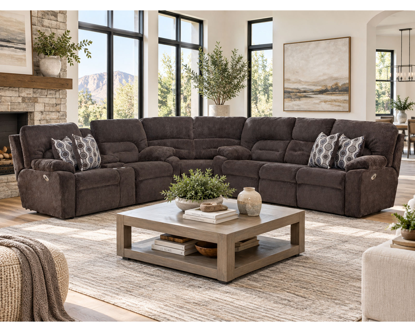 Tribute 797 Power Headrest Power Reclining Sectional with Light and USB Charging - Image 5