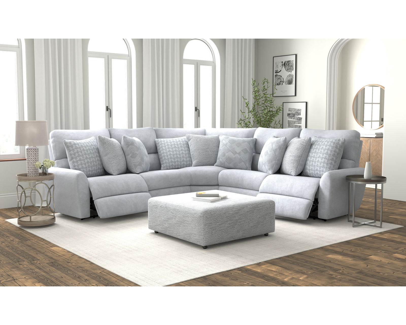Majesty 336 Deep Seat Power Reclining Sectional - Heavy Weight - 400 lb. per recliner (+2 colors) - Image 9