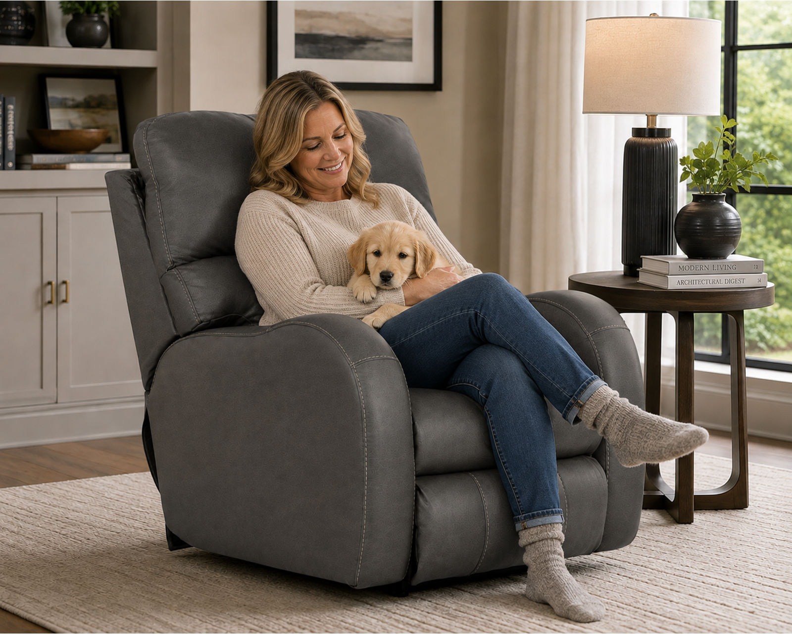 Angelo 83" Top Grain Leather Touch Power Headrest Power Reclining Sofa (Color choices) - Image 24