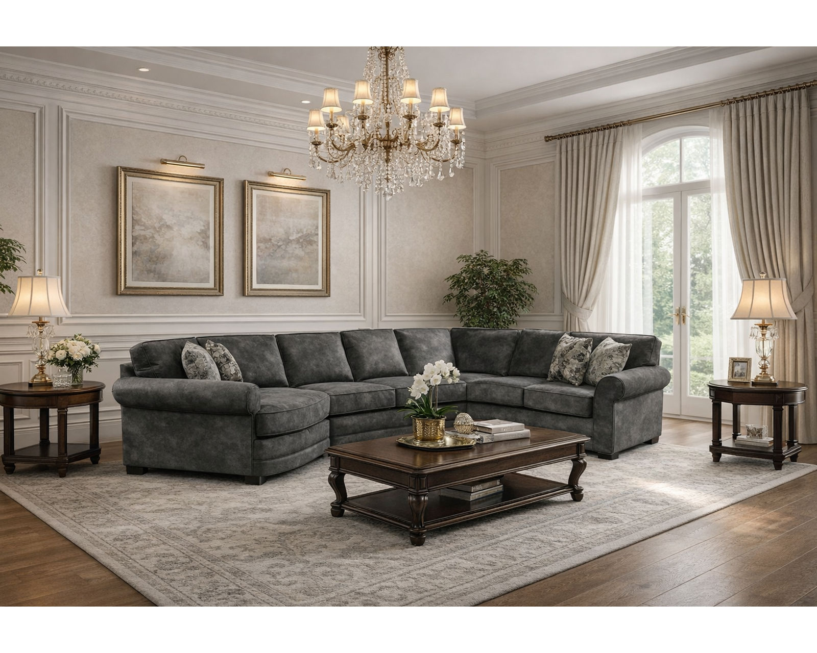 Brantley Stationary Sectional (+100 Standard and Performance Fabrics) - Image 7