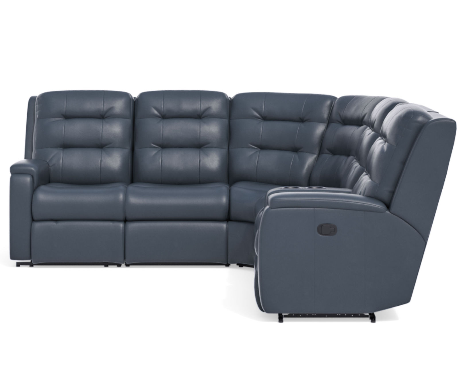 Arlo Leather Reclining Sectional (Colors Available) - Image 3