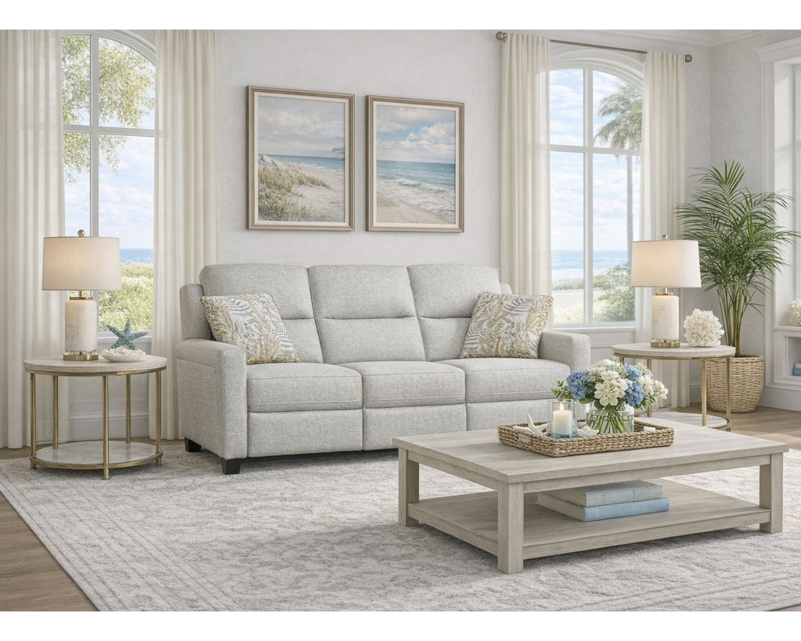 Lexington 81" Double Reclining Sofa EZ4F00 (+100 Standard and Performance Fabrics) - Image 3