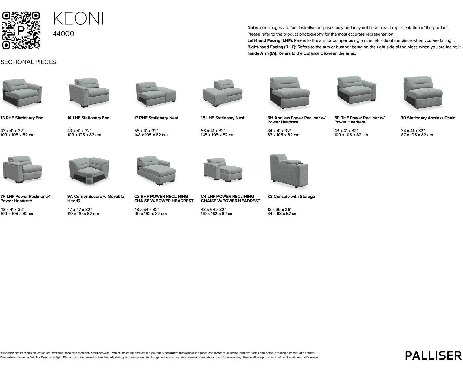 Keoni 44000 Power Headrest Power Reclining Sectional (+100 leathers) - Image 19