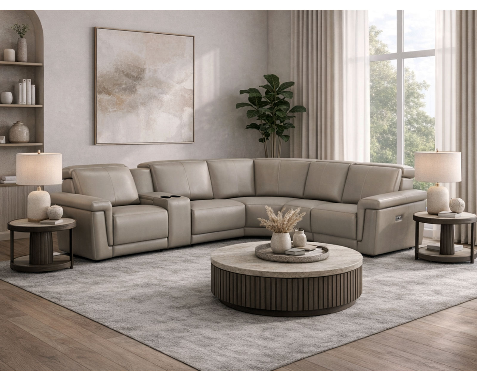 Nevin 3005 Power Headrest Power Reclining Sectional (standard and wide width) +140 leathers - Image 26