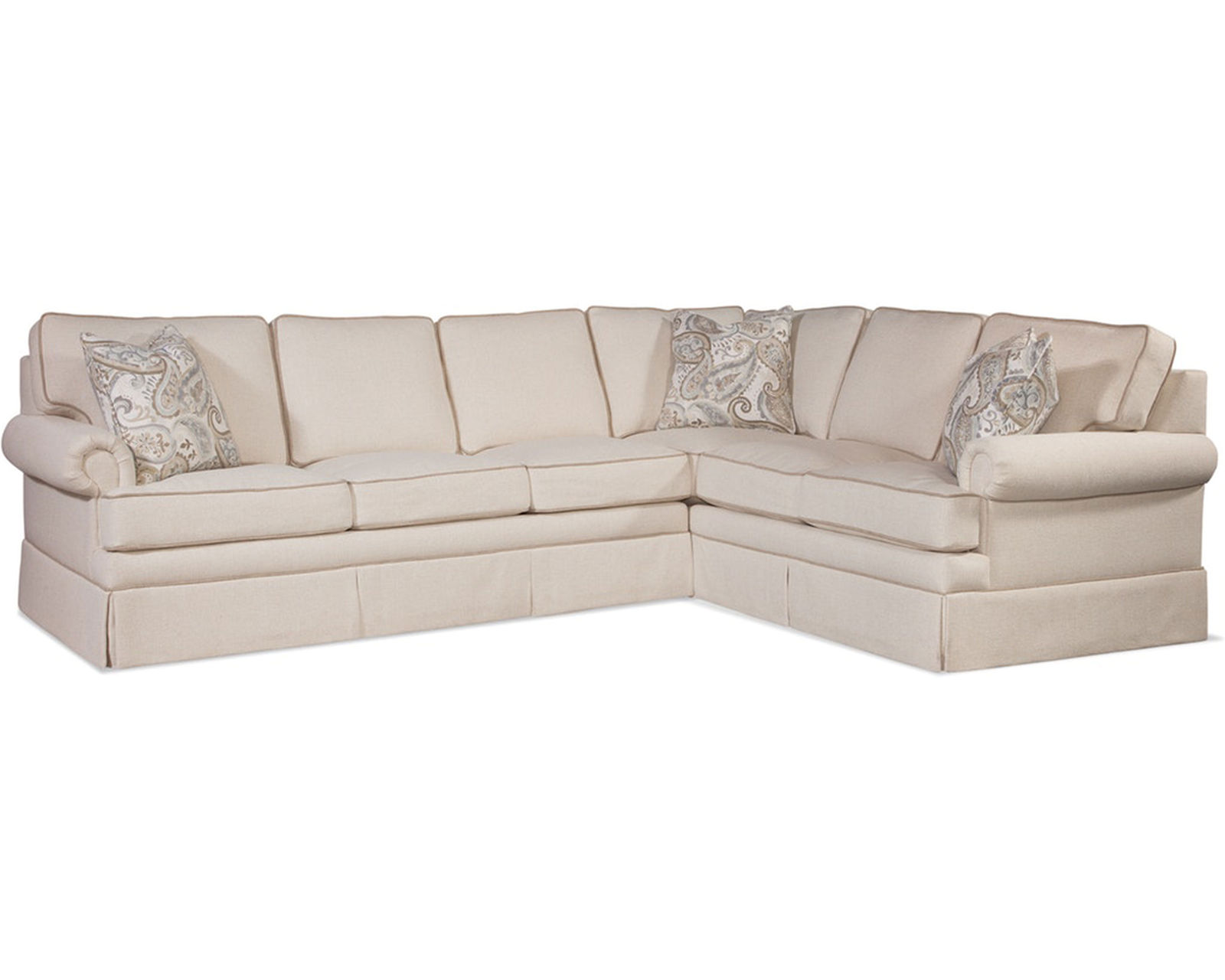 Bradbury 6116 Skirted Stationary Sectional (Fabric choices)