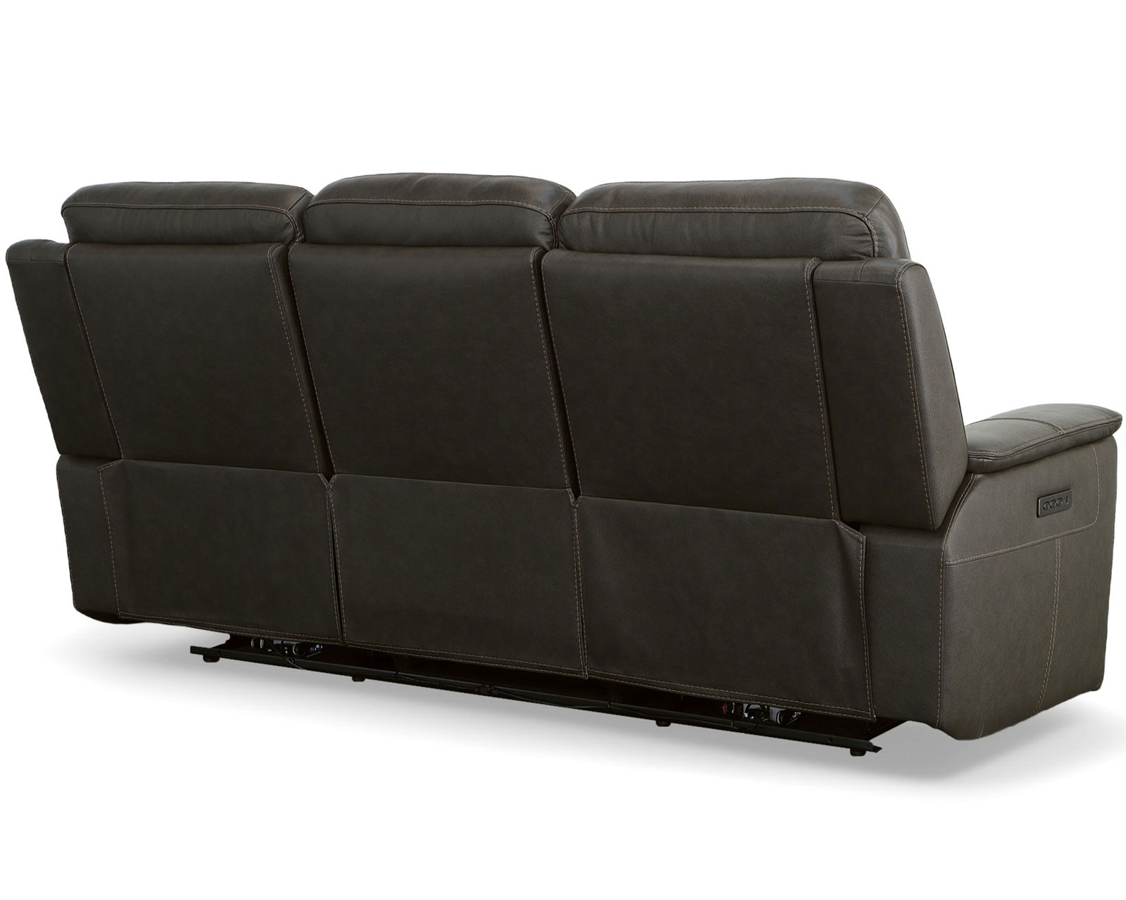 Odell Power Reclining Loveseat with Console, Power Headrests & Lumbar(Dark gray leather) in stock - Image 16