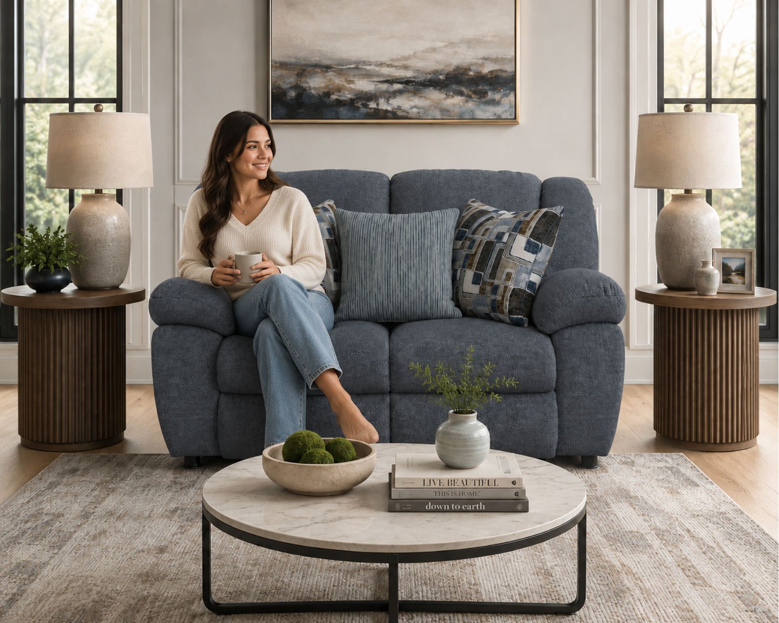 Trifecta 165 Triple Reclining Sofa with Drop Down Table (+2 colors) 90" - Image 21