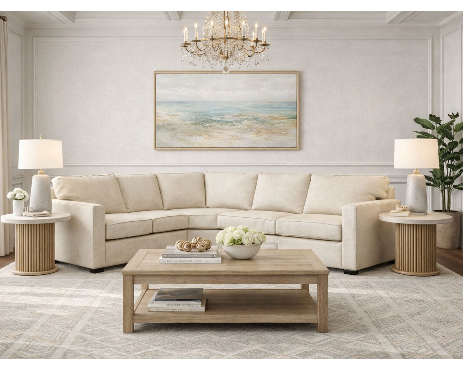 Baylor Stationary Leather Sectional (29 Top-Grain Leather Choices) - Image 14