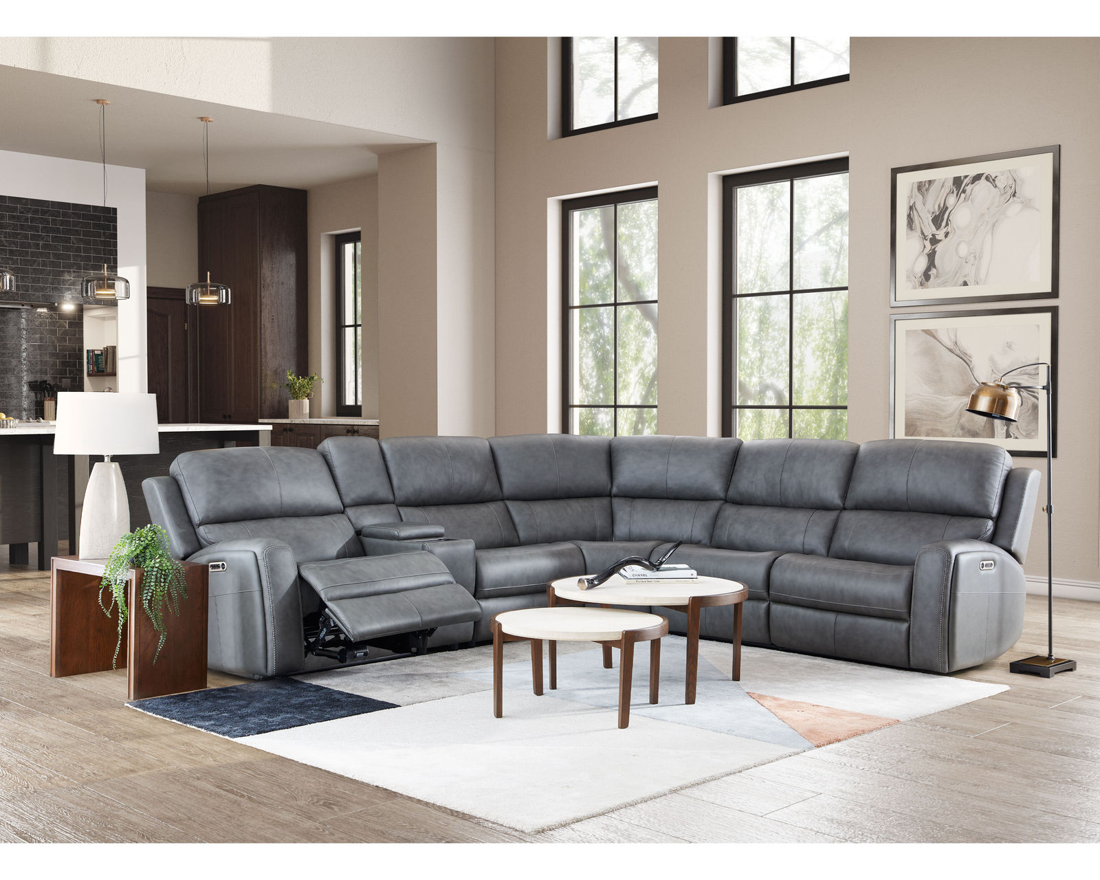 Linden 1043 Triple Power Zero Gravity Reclining Sectional (2 colors) in stock - Image 10
