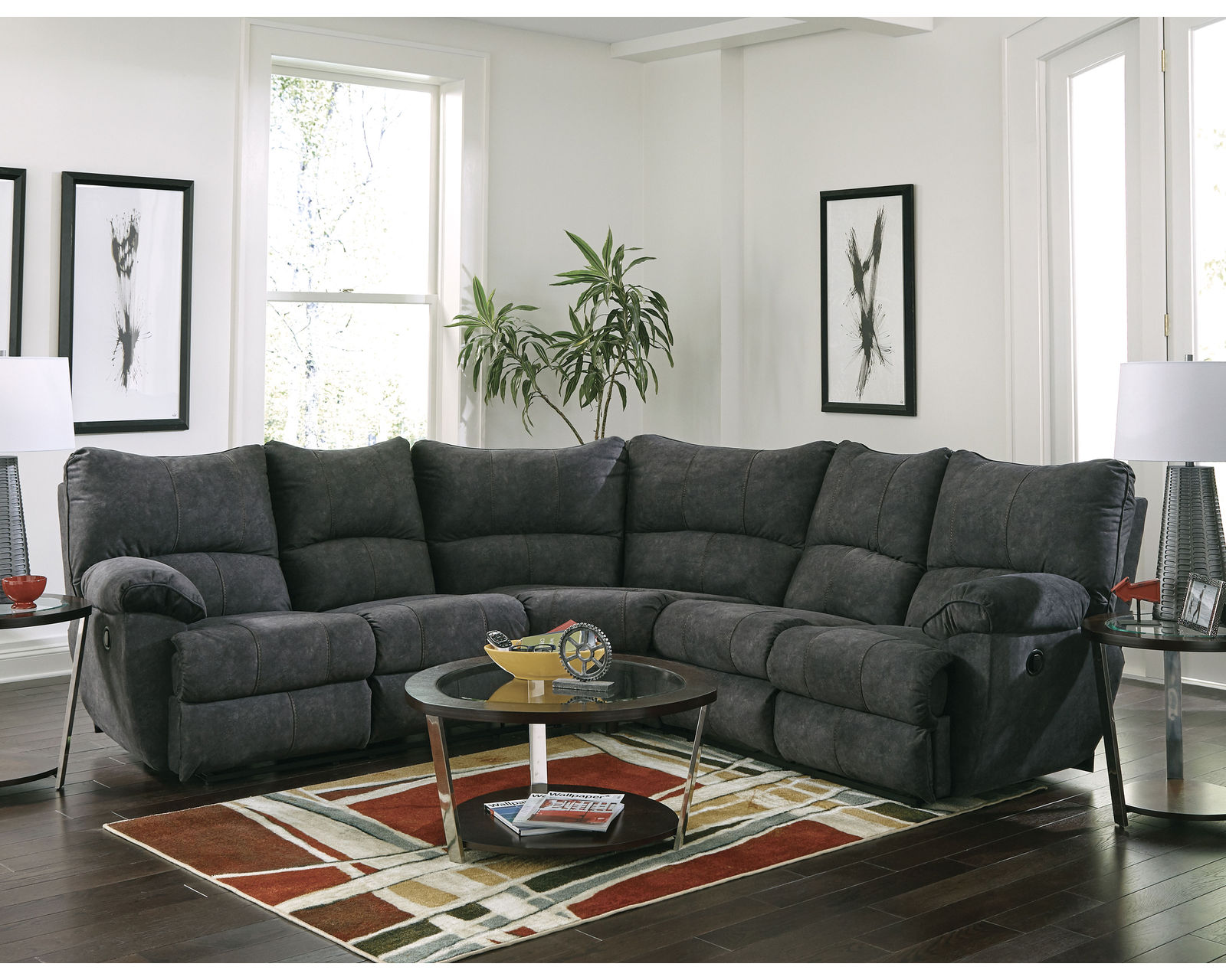 Shane 2 Piece Reclining Sectional - Image 2