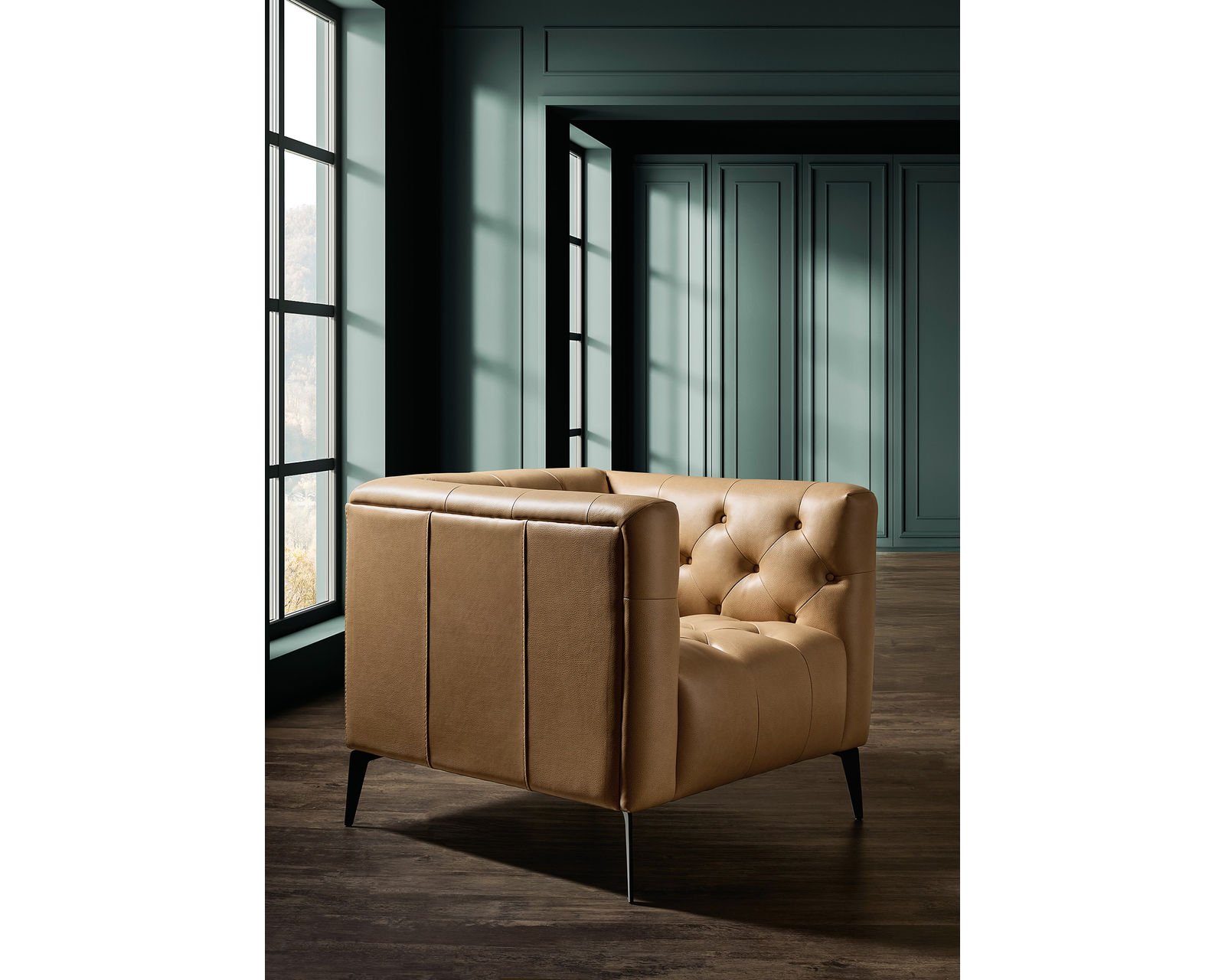 Nicolla Leather Sofa Stone 84" (In stock) - Image 10
