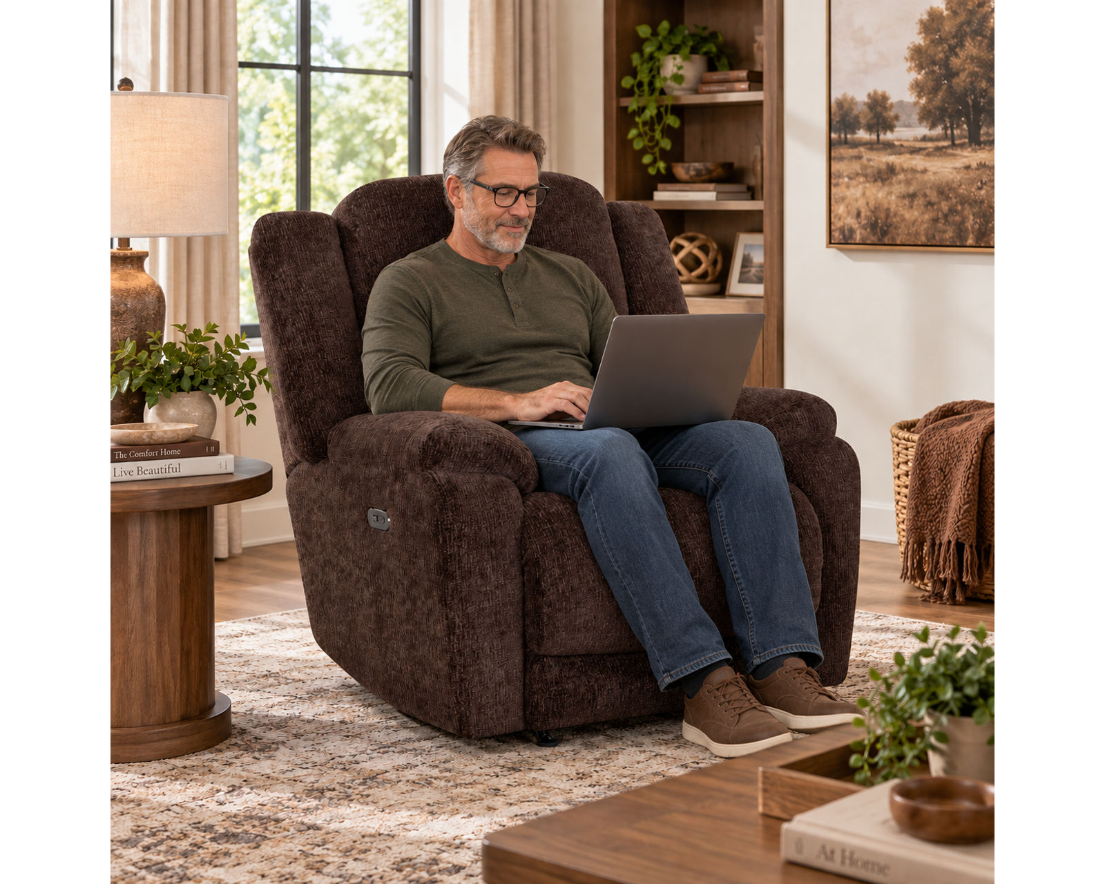 Heston 90" Reclining Sofa with Drop-Down Table & Cupholders (Plush Comfort. Smart Convenience. Designed Around the Way You Relax) - Image 15