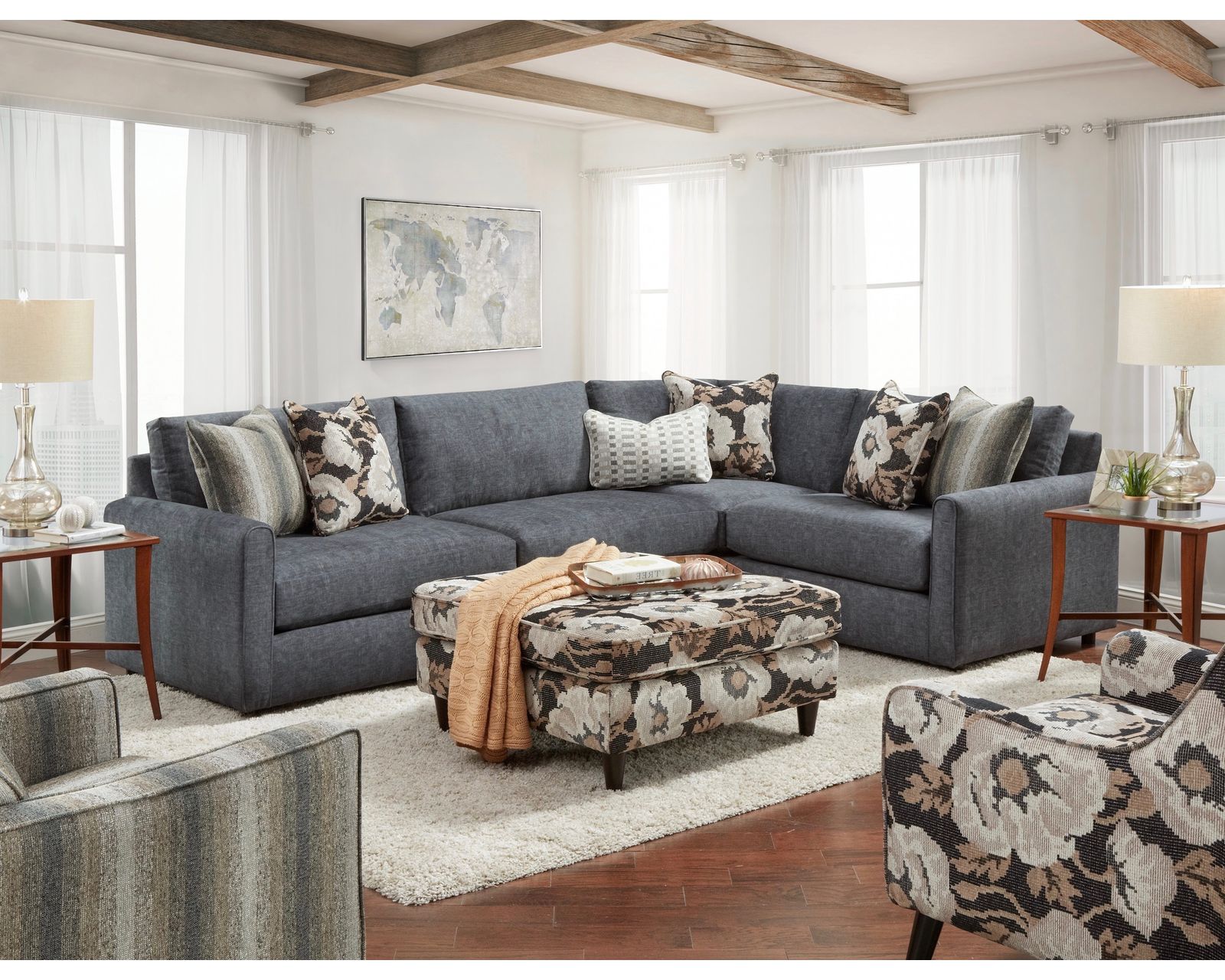 Argo Ash Stationary Sectional (Includes all pillows) - Image 6