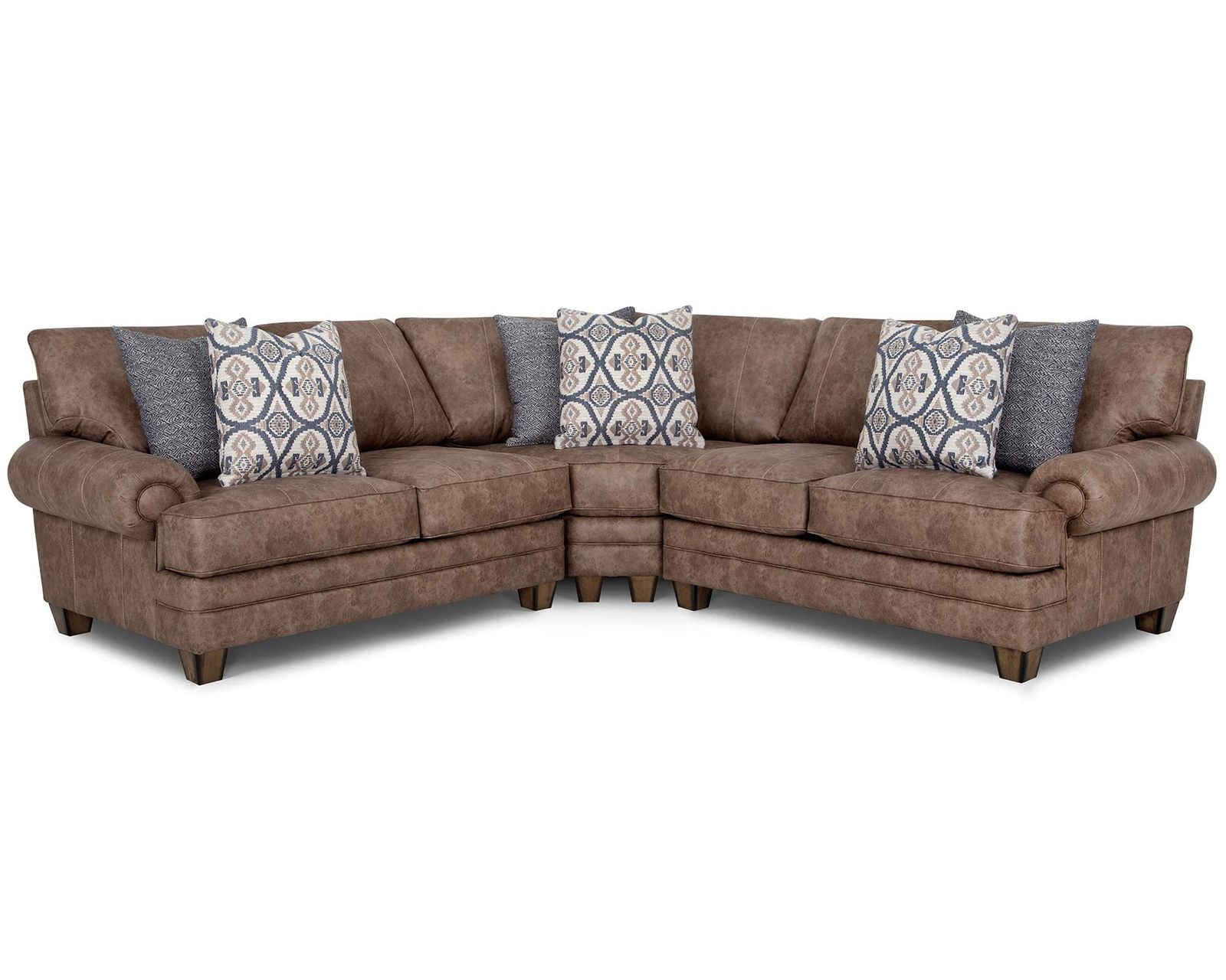 Sicily 957 Modular Sectional (The Rich Look of Worn Leather. The Comfort of Fabric)