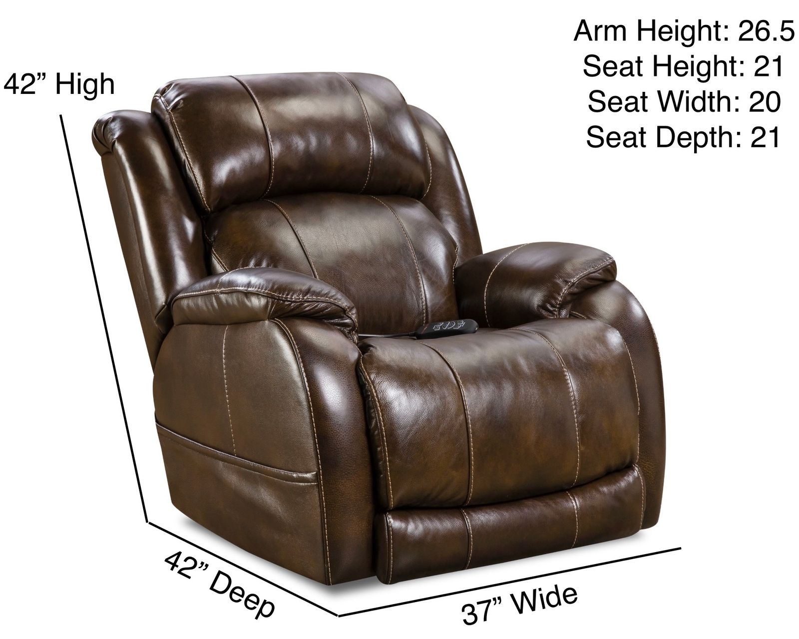 Montana 77" Triple Power Leather Reclining Console Loveseat (In stock) - Image 12