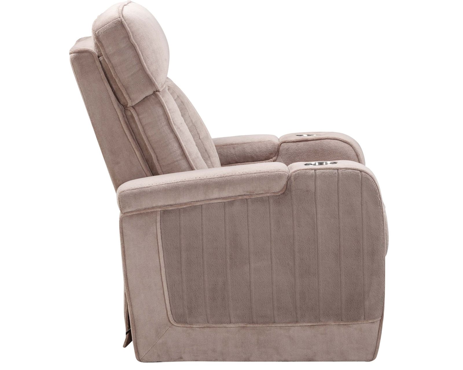 Equinox 85" Power Headrest Power Reclining Sofa w/ Drop Down Table Mushroom (In stock - Fast Shipping - Image 15