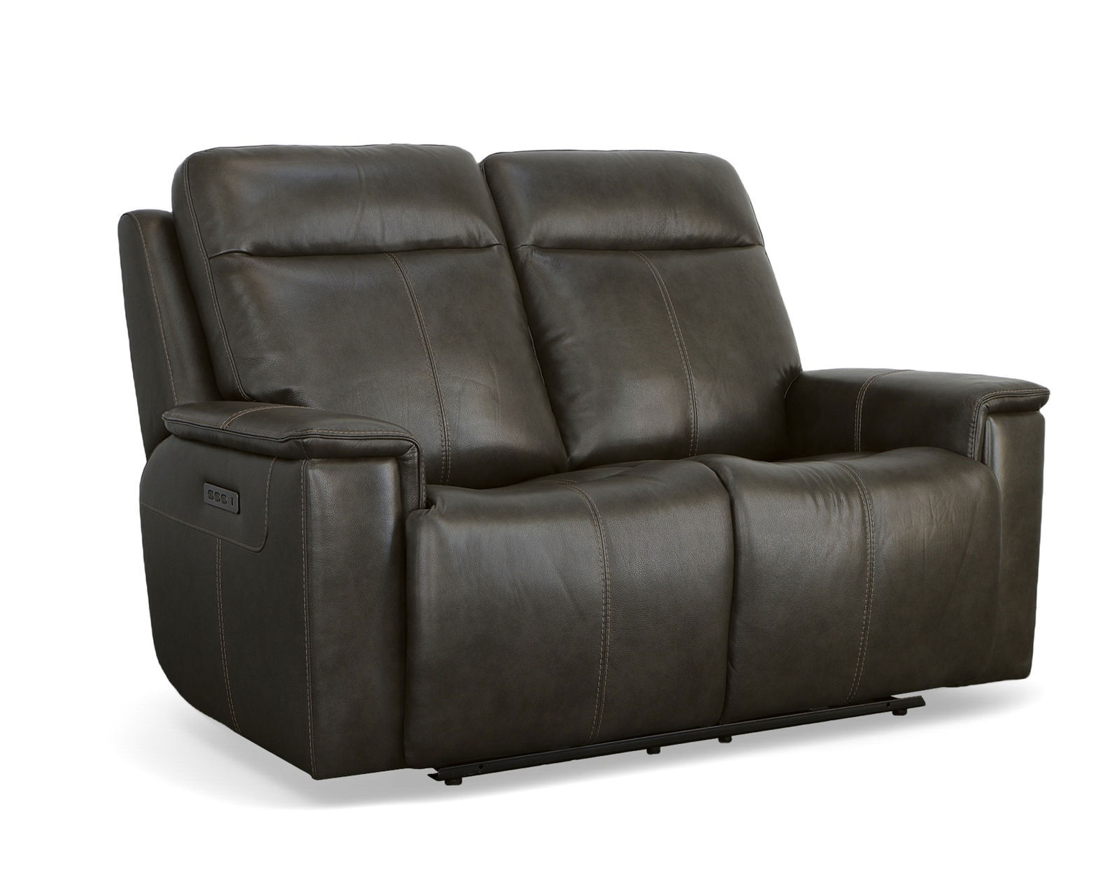 Odell Power Reclining Loveseat with Console, Power Headrests & Lumbar(Dark gray leather) in stock - Image 27