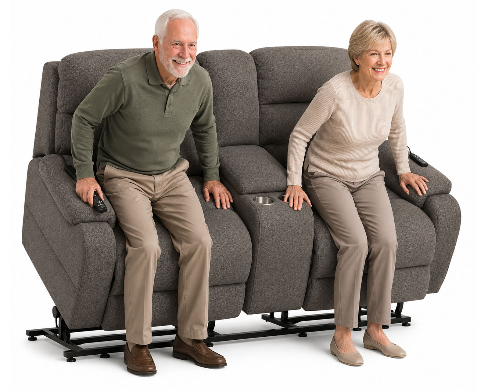 Regenerator Dual Lift Loveseat with CR3 Heat & Massage, Zero Gravity & Nanobionic Performance Fabric (two colors) - Image 15