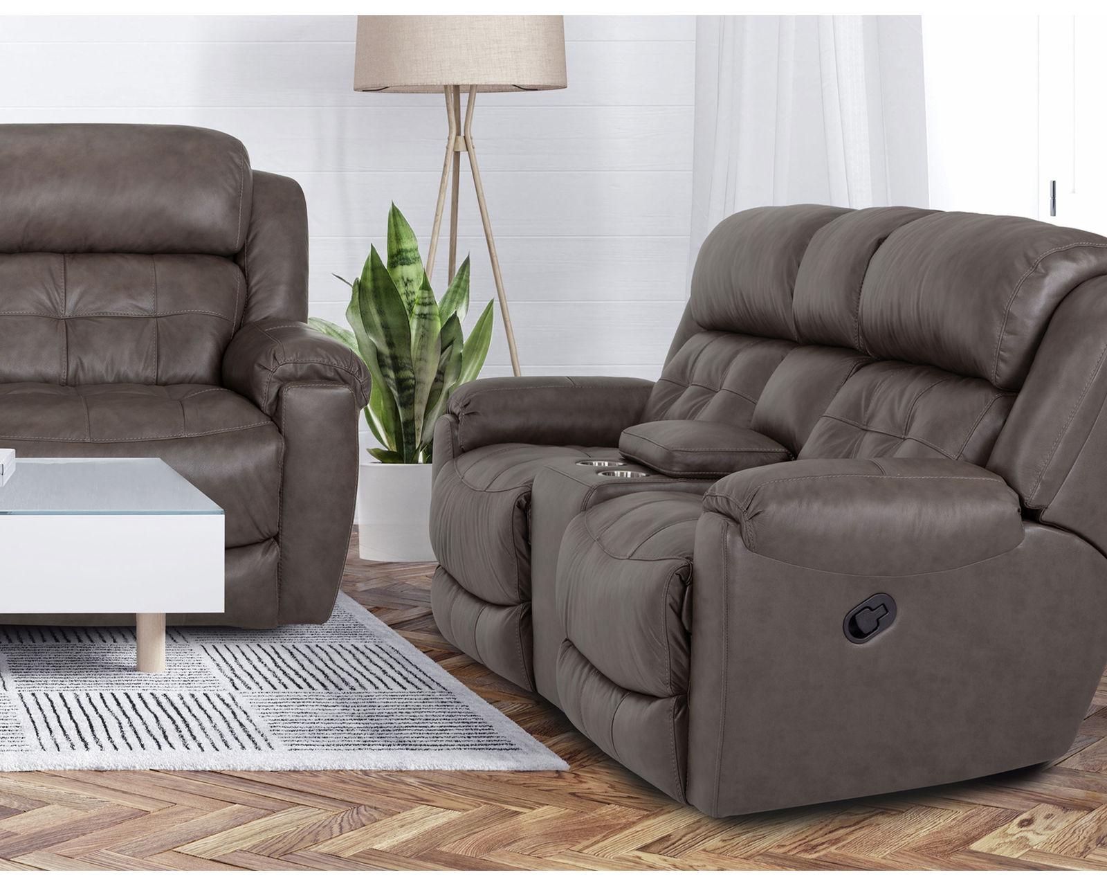 Corwin Dual Reclining Leather Sofa (Color choices) 83" - Image 8
